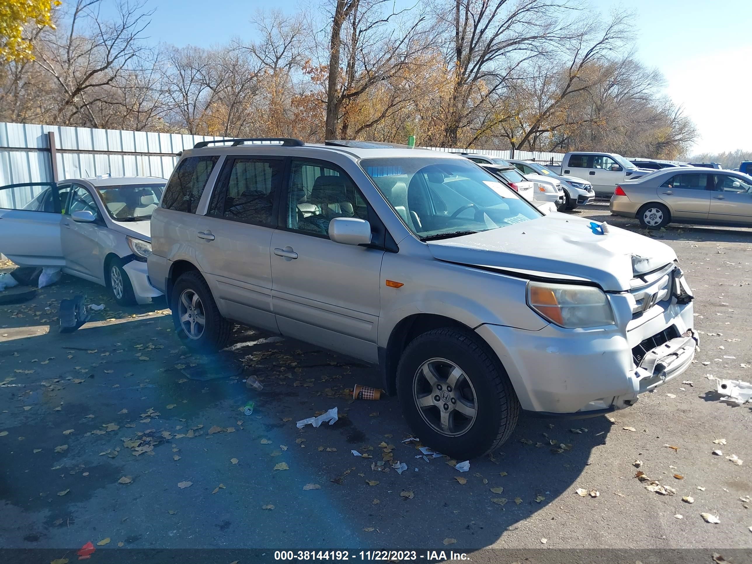 HONDA PILOT 2007 02hkyf18597h30455