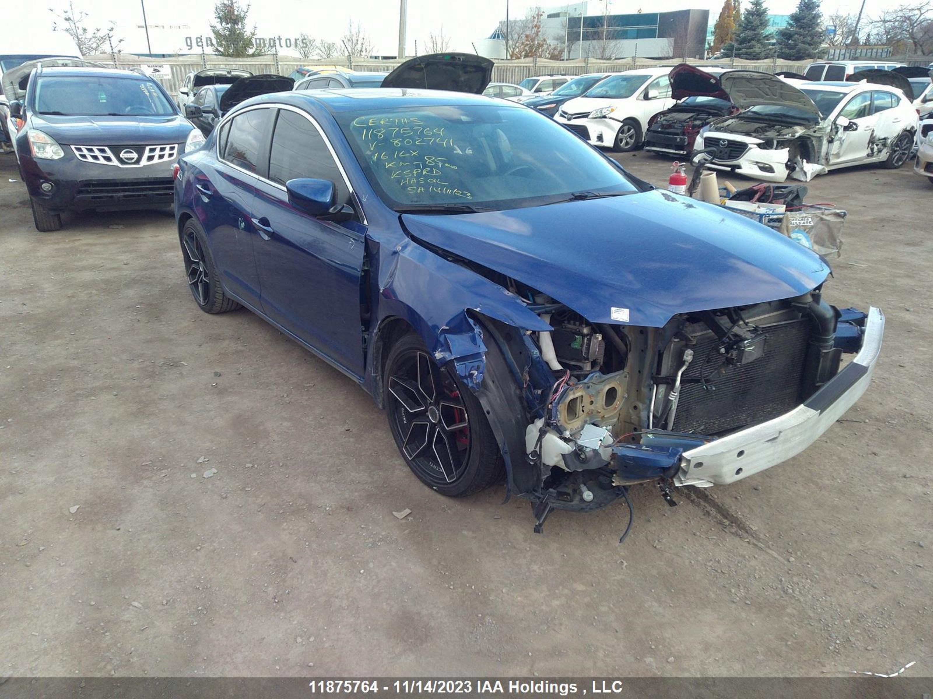 ACURA ILX 2016 19ude2f76ga802741