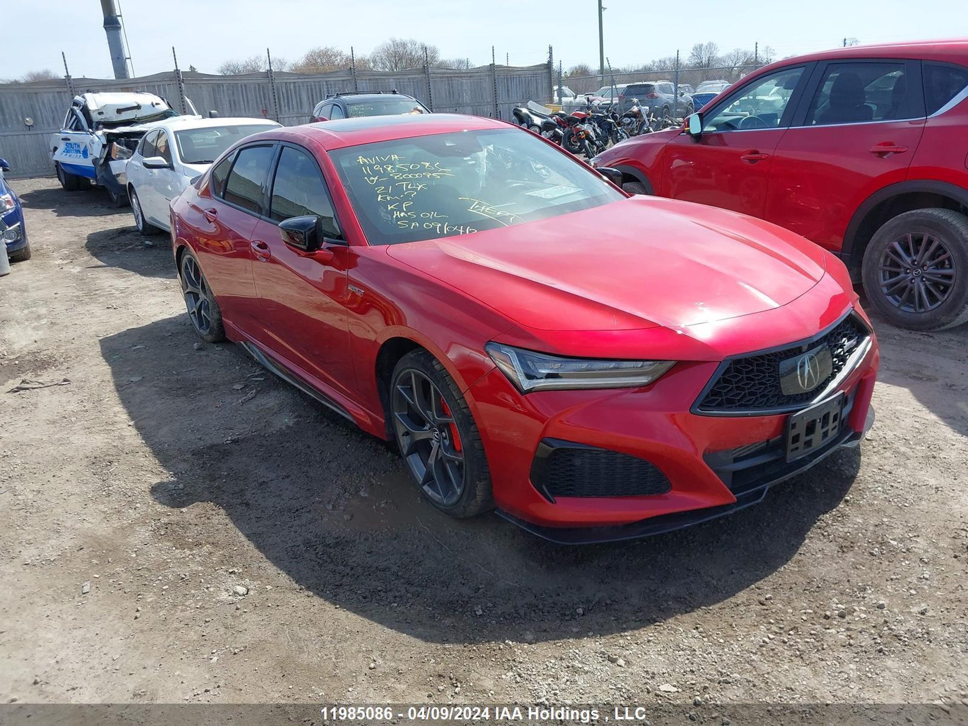 ACURA TLX 2021 19uub7f07ma800095