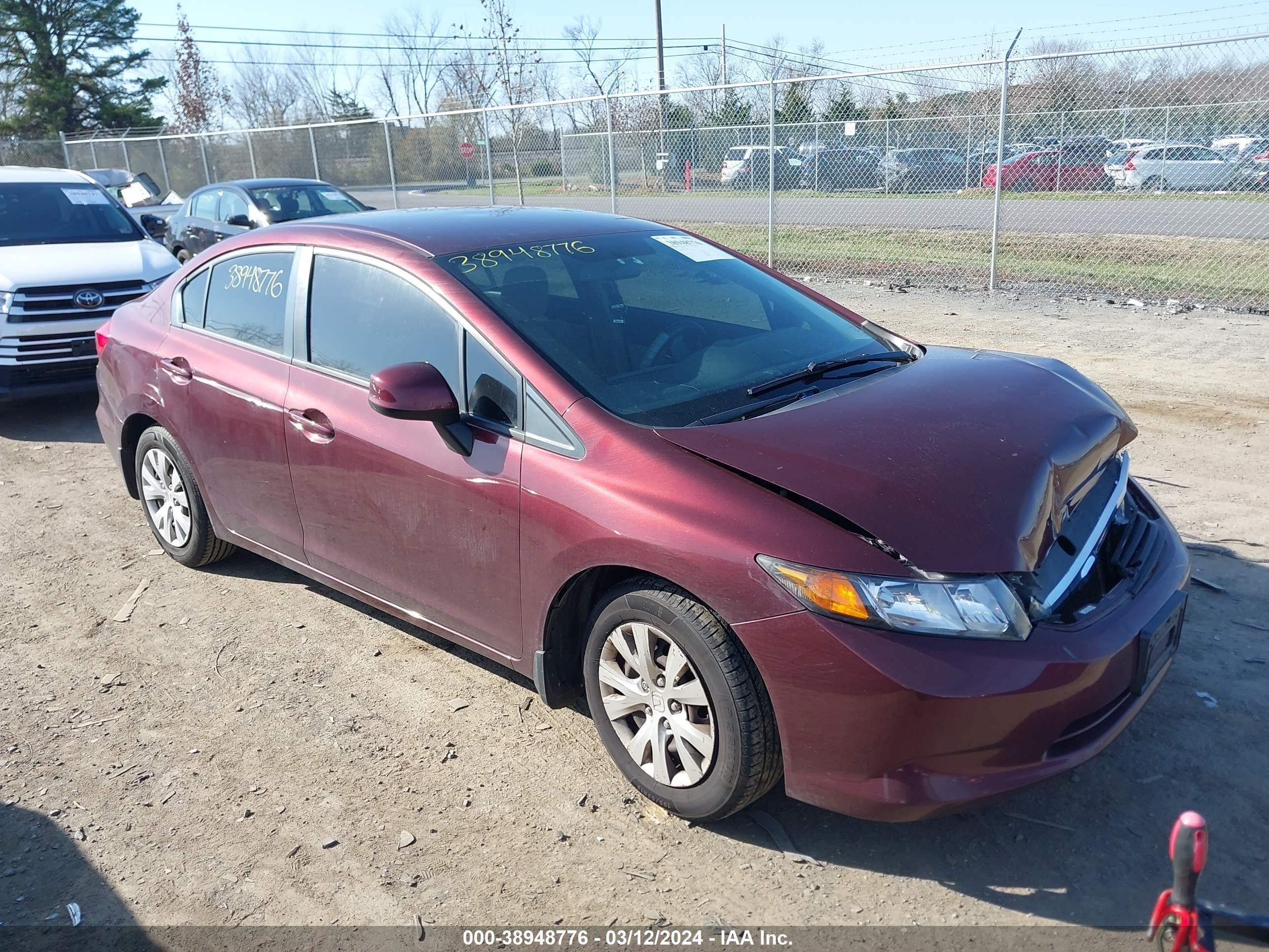 HONDA CIVIC 2012 19xfb2f50ce090989