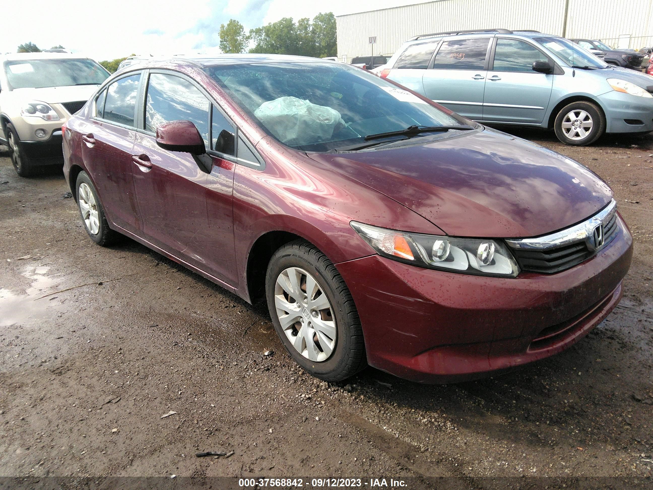 HONDA CIVIC 2012 19xfb2f58ce054046