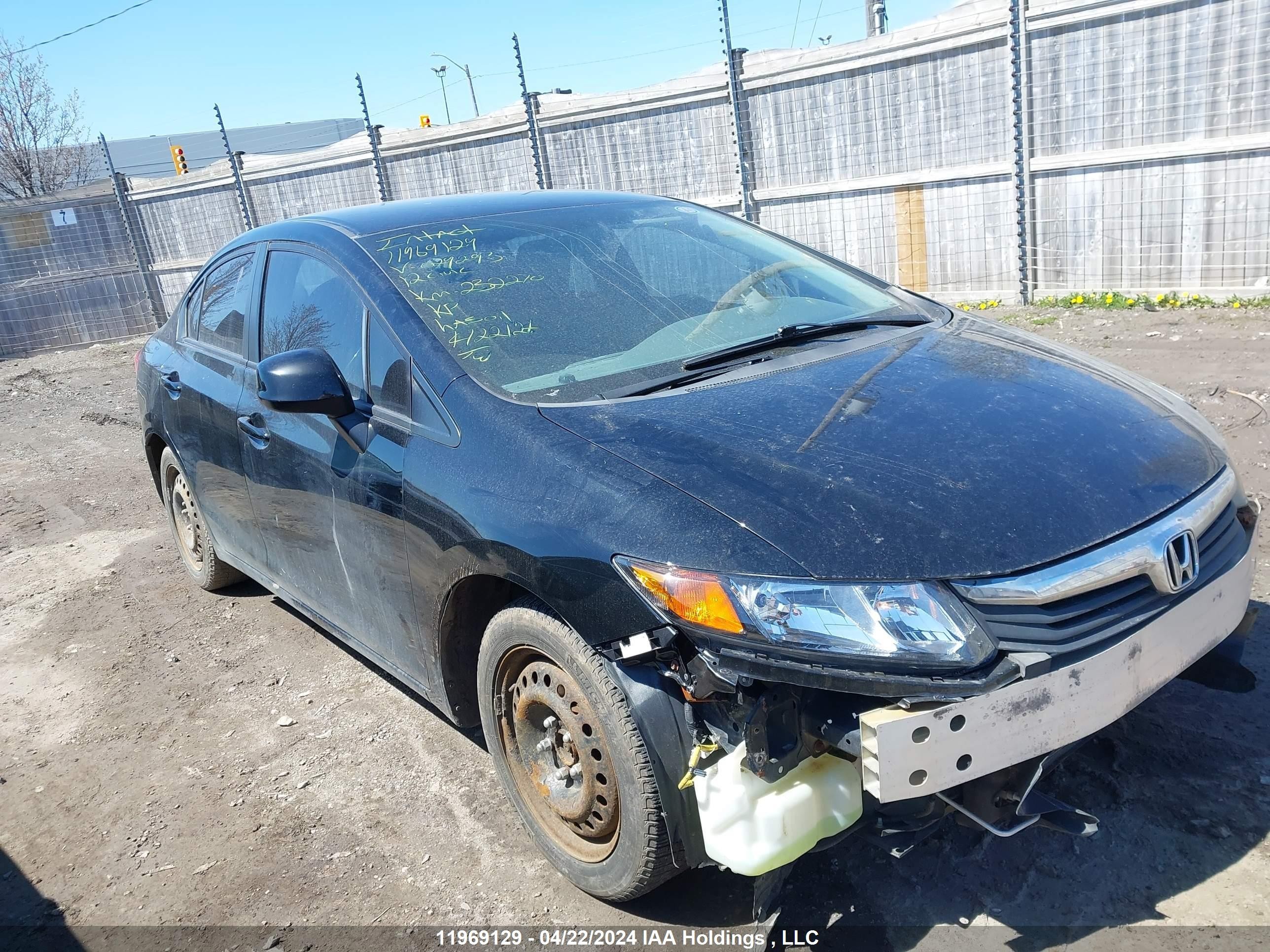 HONDA CIVIC 2012 19xfb2f5xce029293