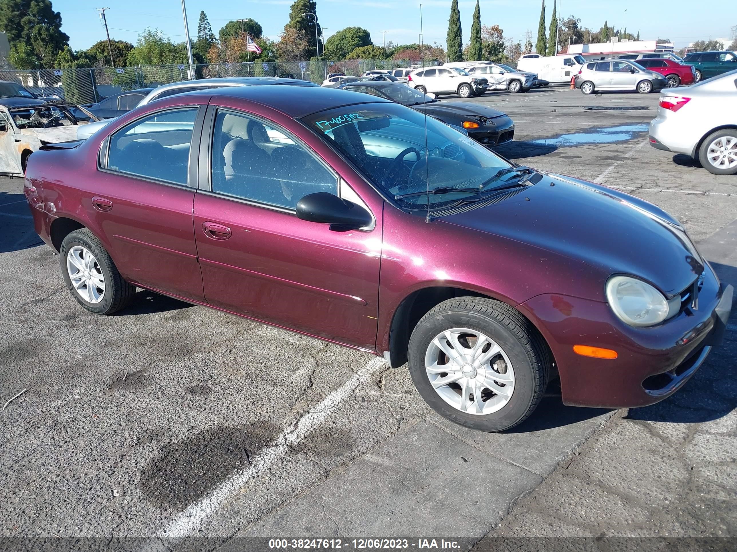 DODGE NEON 2000 1b3es46c6yd600827