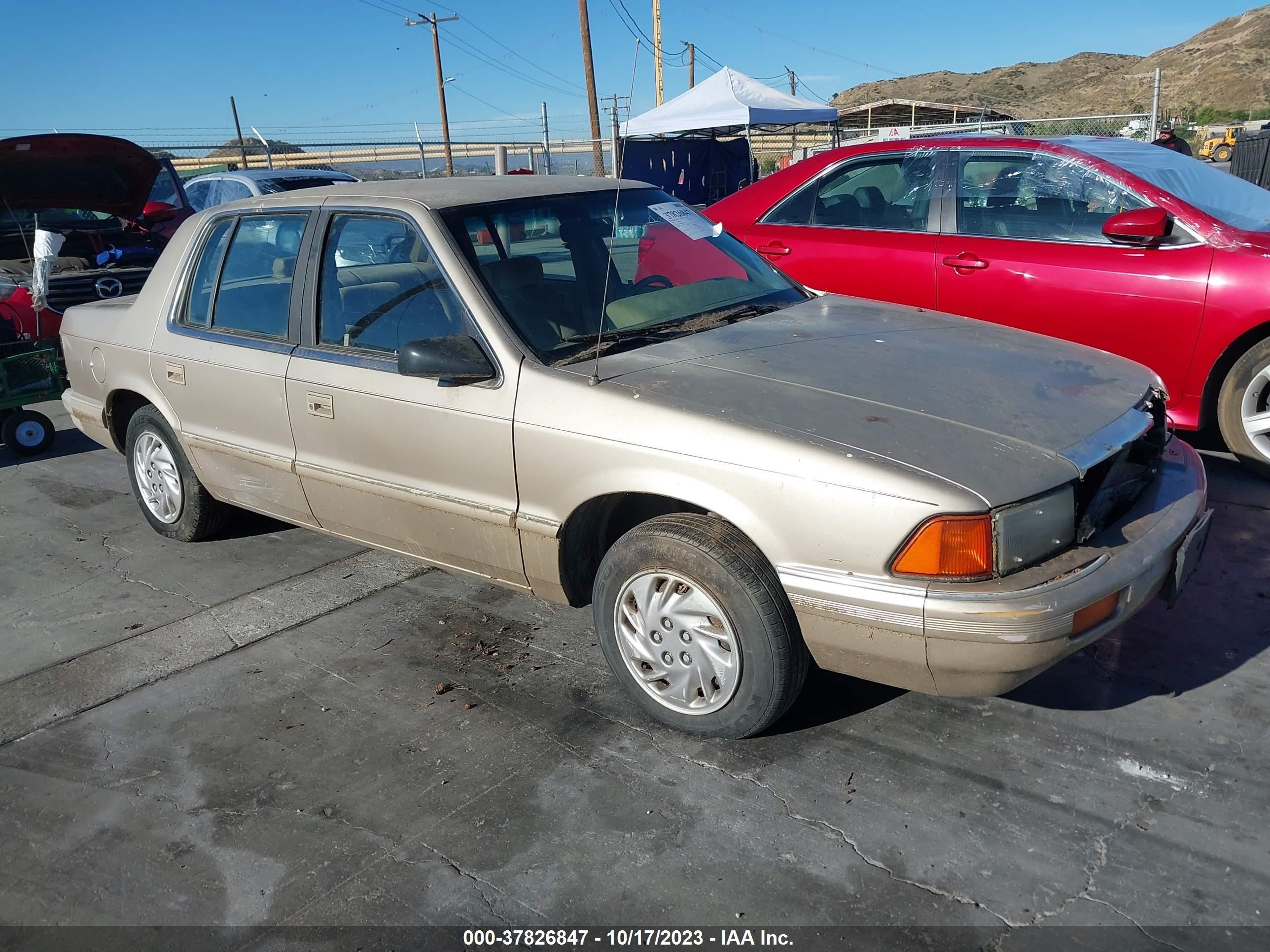 DODGE SPIRIT 1992 1b3xa46k6nf284512