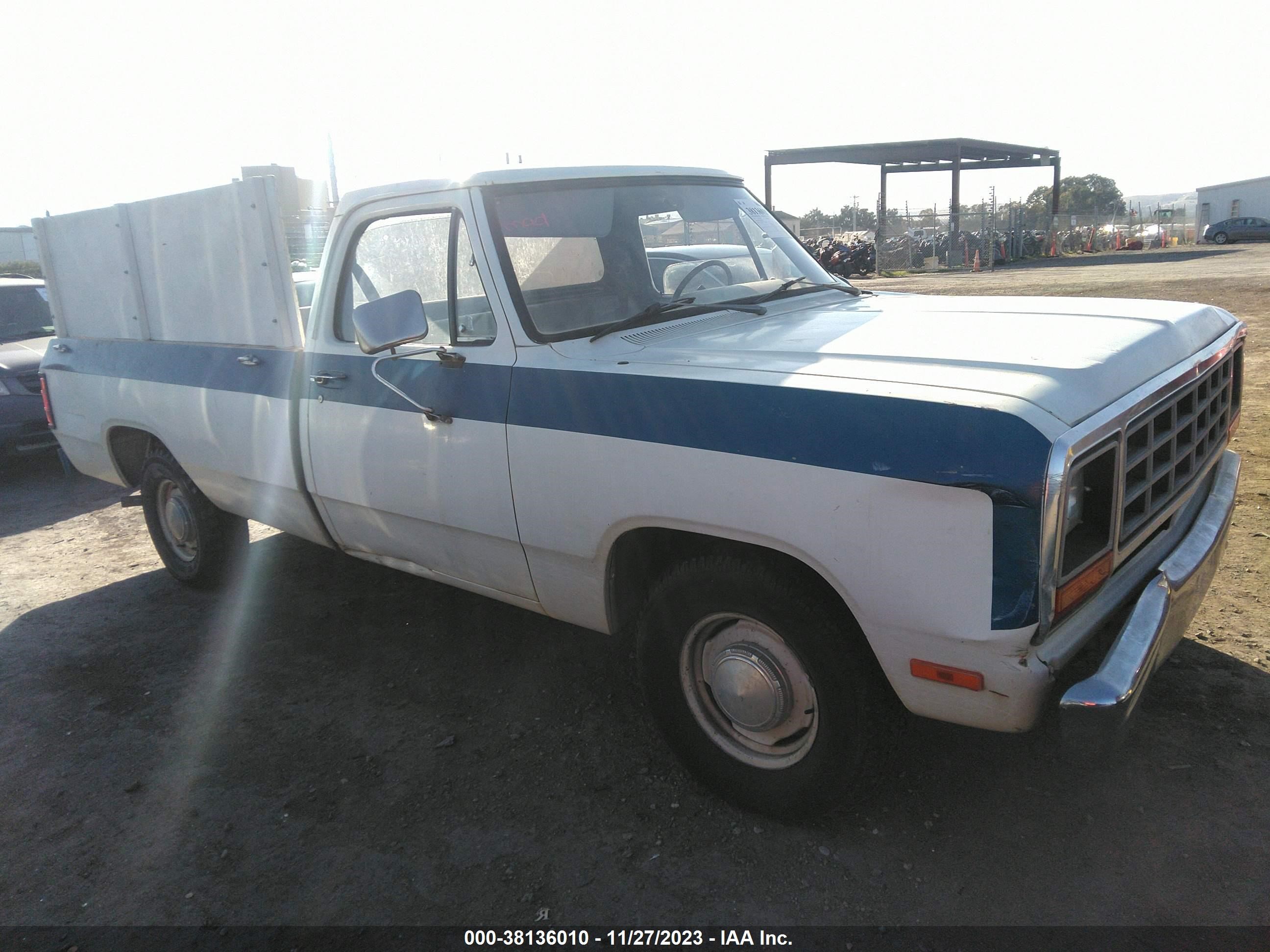 DODGE D/W SERIES 1981 1b7fd14e5bs189259