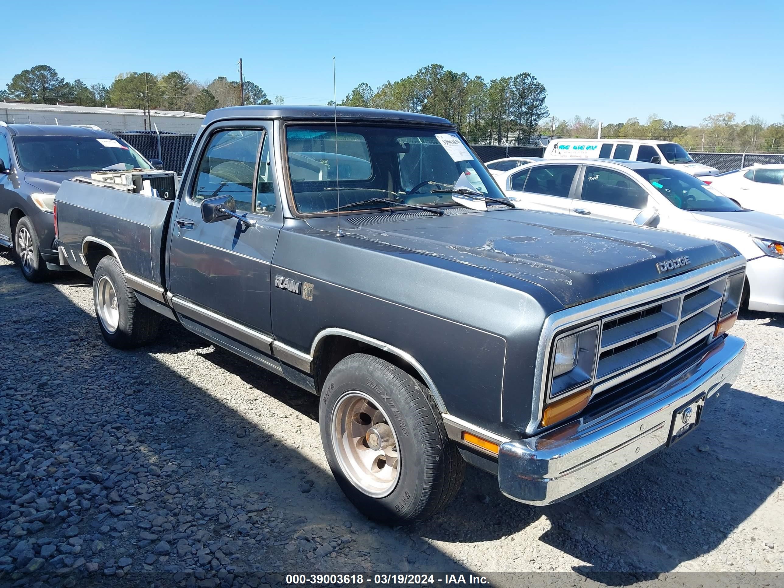 DODGE D-W SERIES 1987 1b7fd14t4hs348263