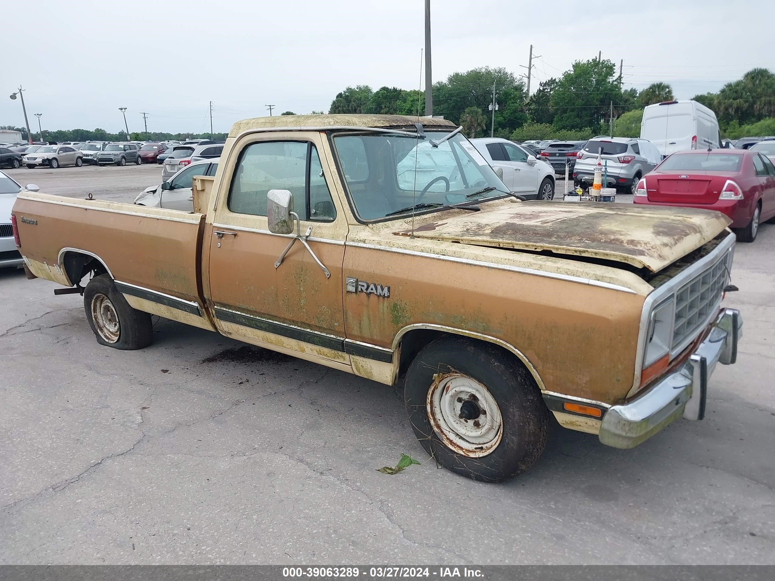 DODGE D/W SERIES 1985 1b7fd14t7fs595922