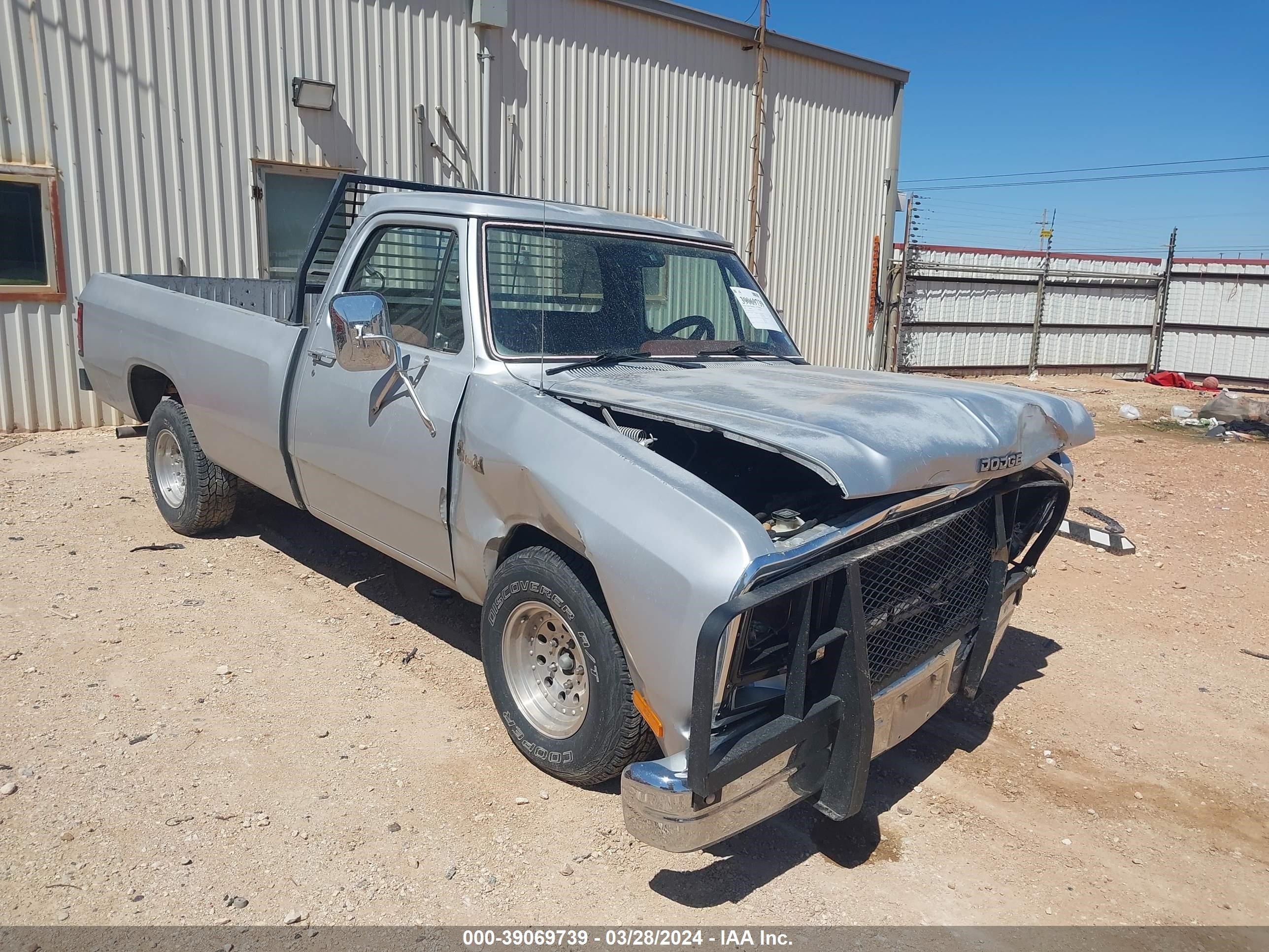 DODGE D/W SERIES 1987 1b7hd14t4hs331617