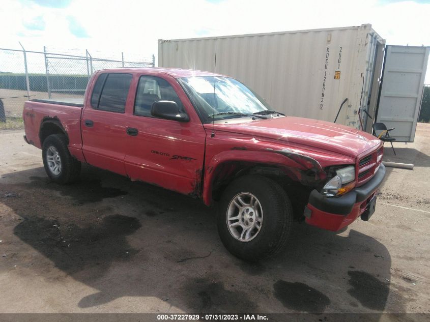 DODGE DAKOTA 2001 1b7hg2an41s329729