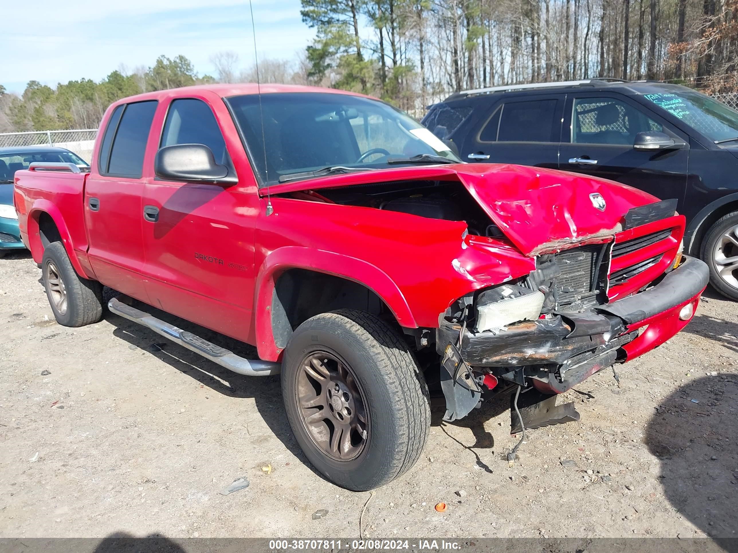 DODGE DAKOTA 2002 1b7hg38n42s584376