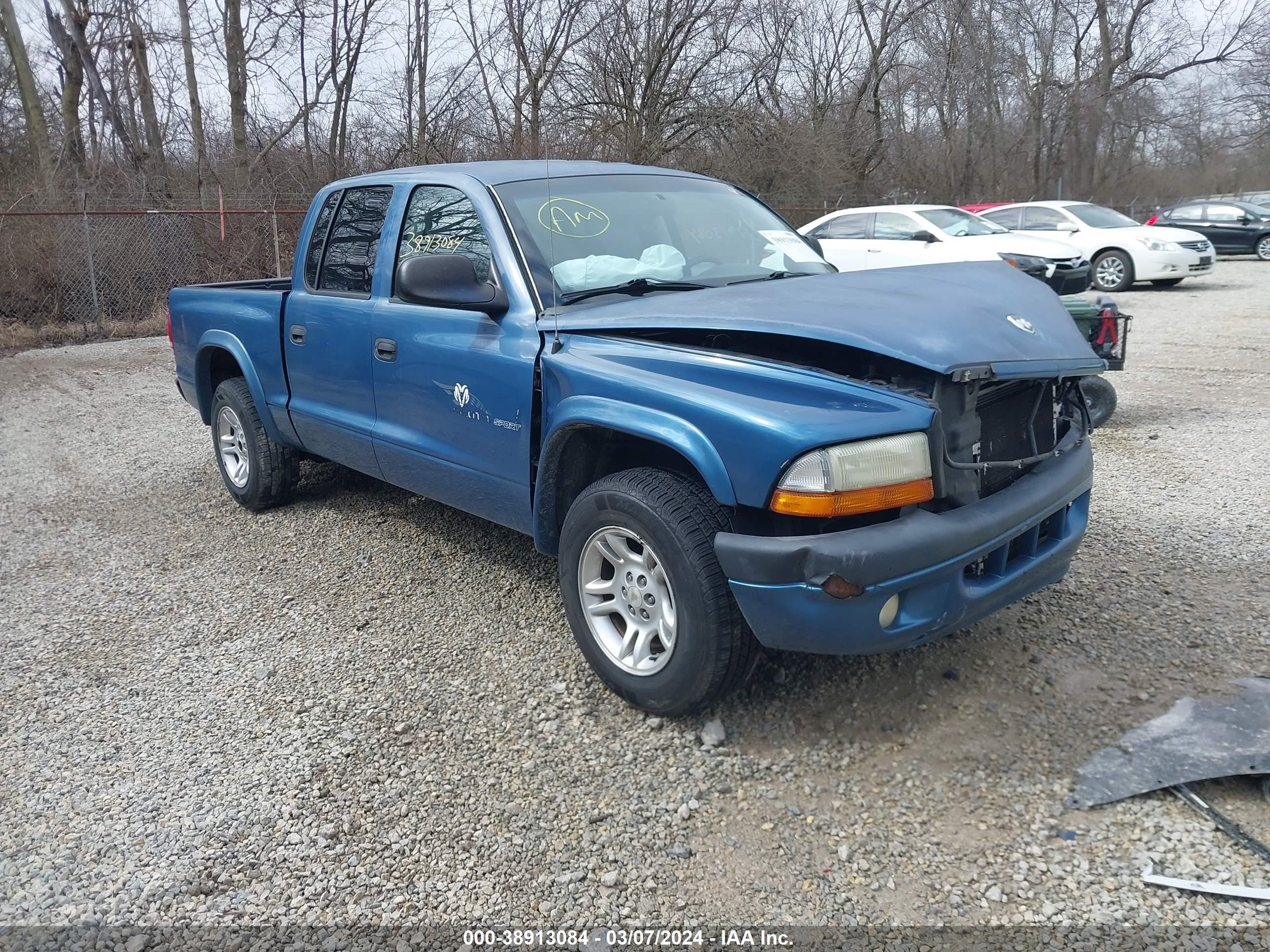 DODGE DAKOTA 2002 1b7hl38x02s544986