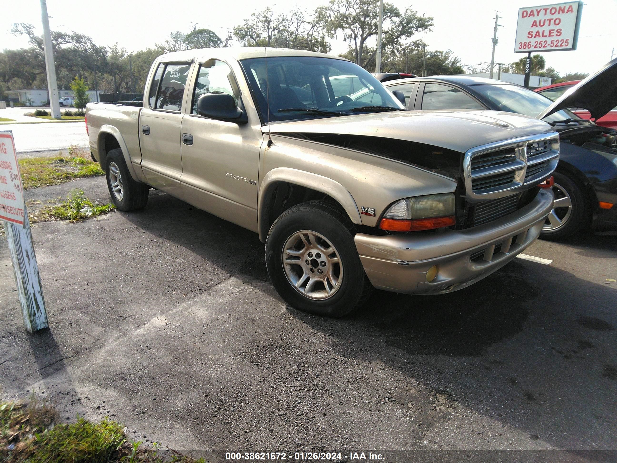 DODGE DAKOTA 2002 1b7hl48x32s720337