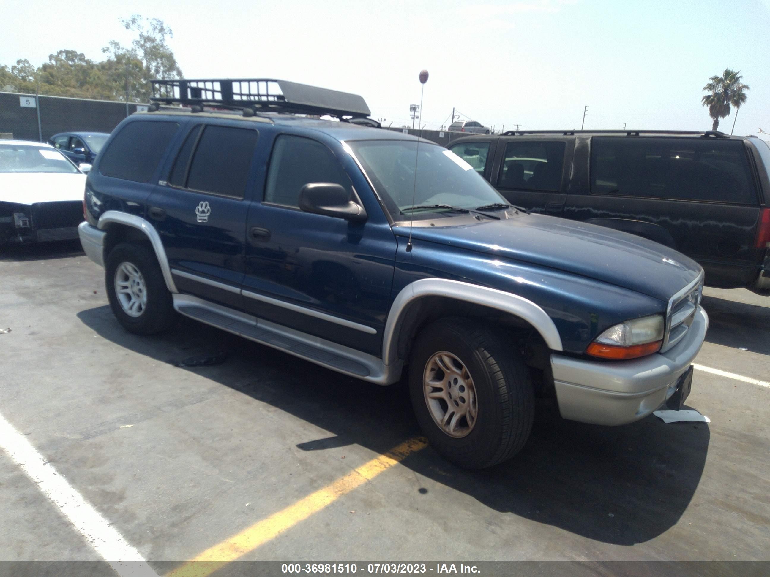 DODGE DURANGO 2002 1b8hs58n12f156313