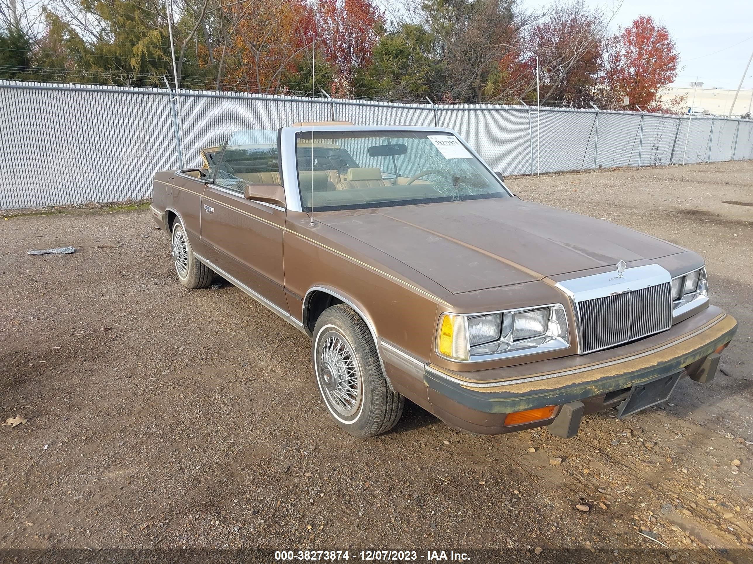 CHRYSLER LE BARON 1986 1c3bc55d1gg188834