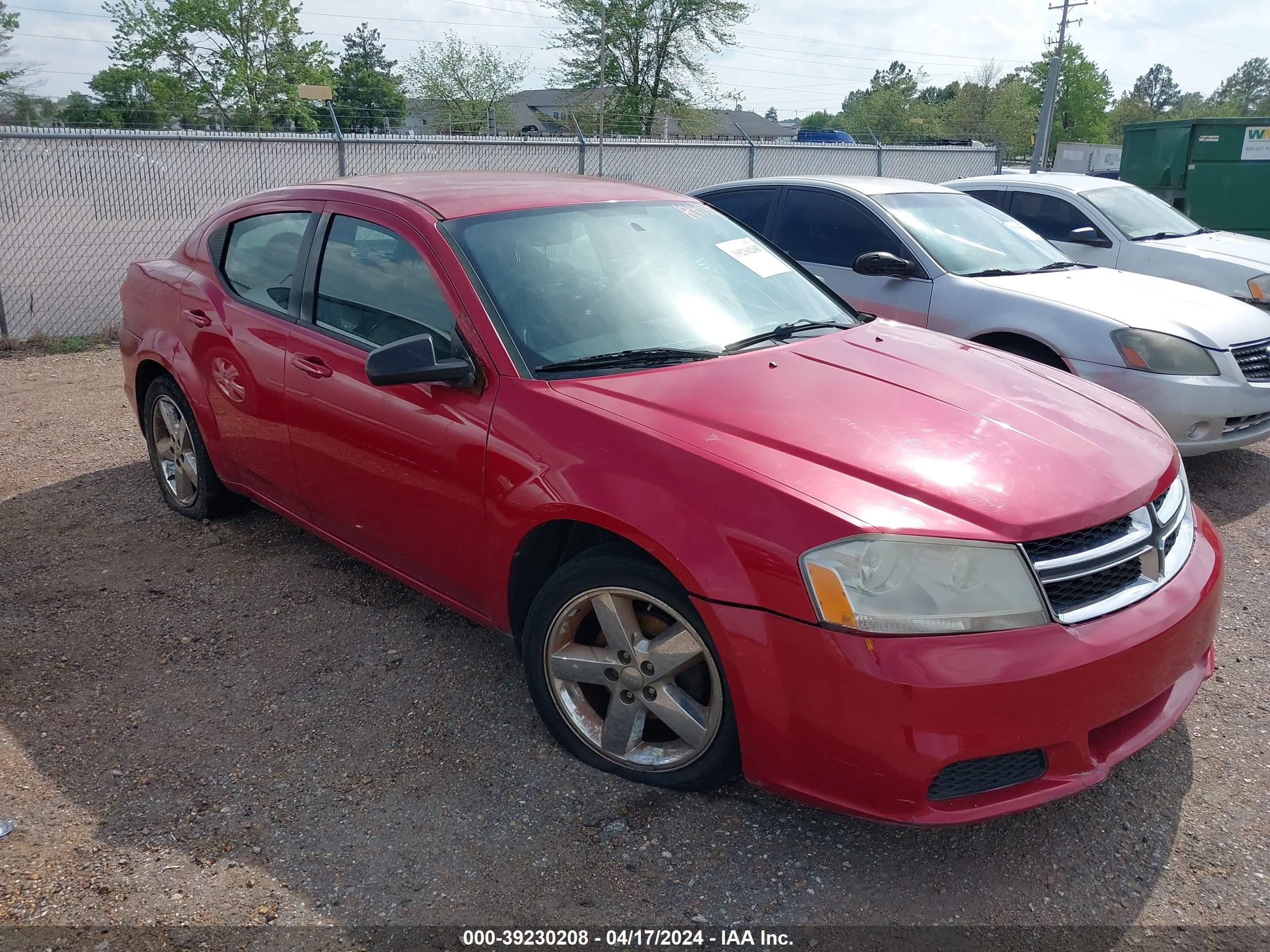 DODGE AVENGER 2013 1c3cdzab2dn630587