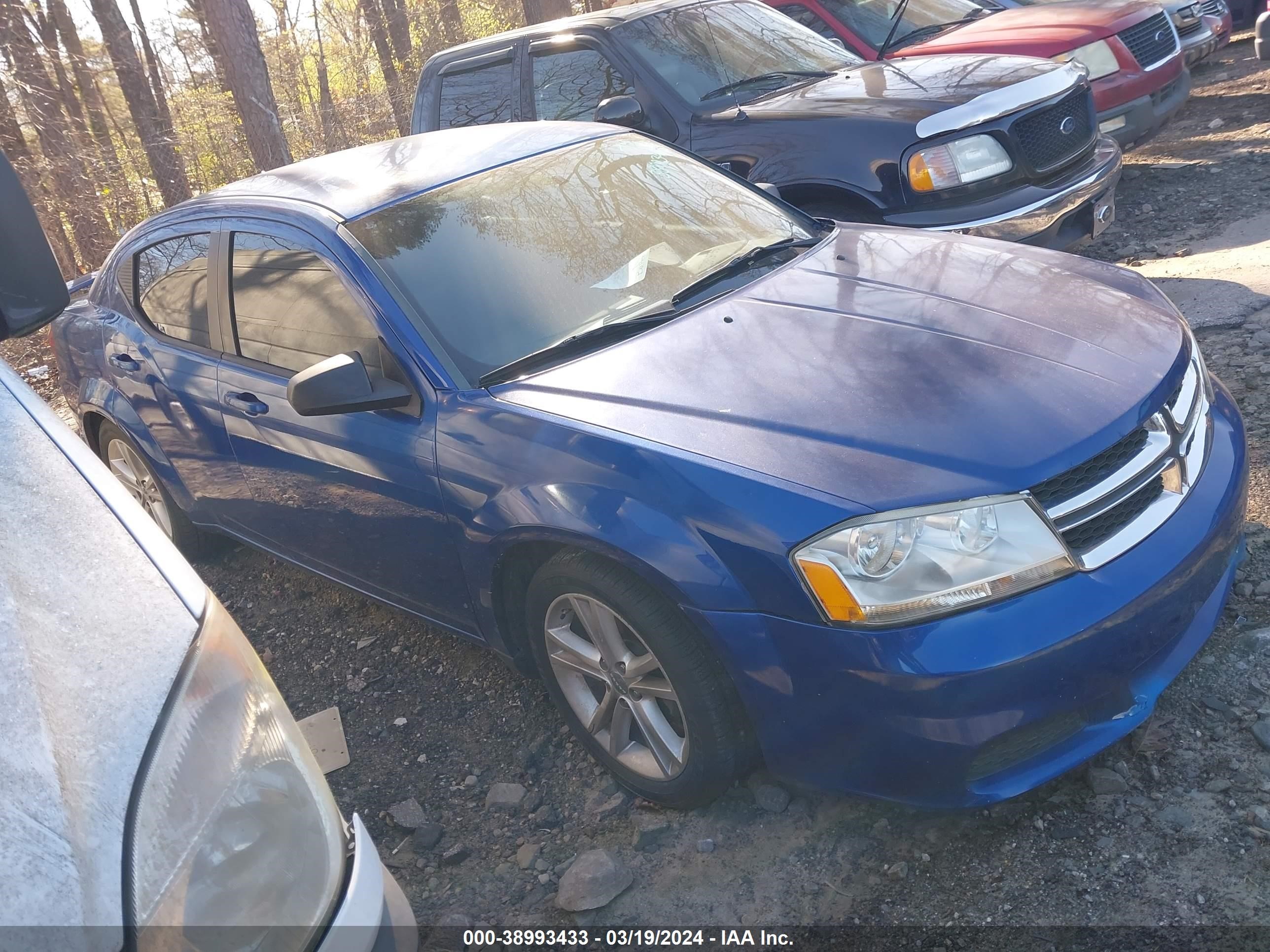 DODGE AVENGER 2012 1c3cdzag3cn313735