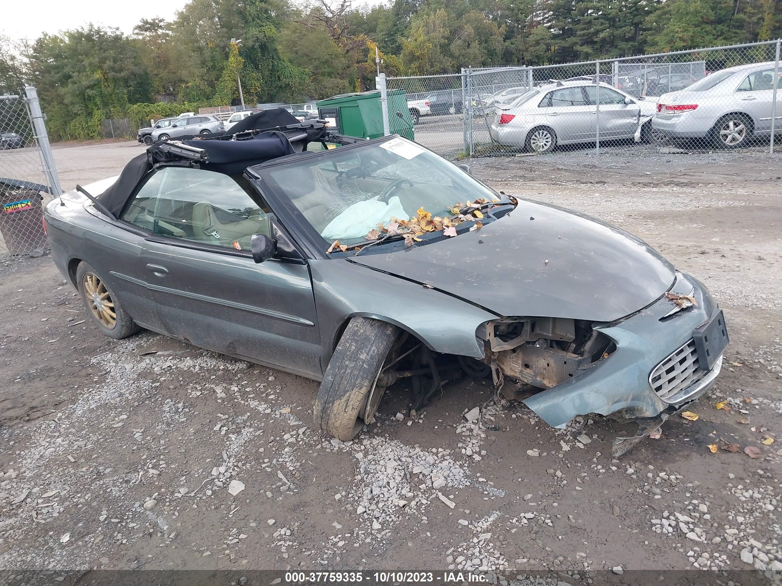 CHRYSLER SEBRING 2003 1c3el55t83n594216