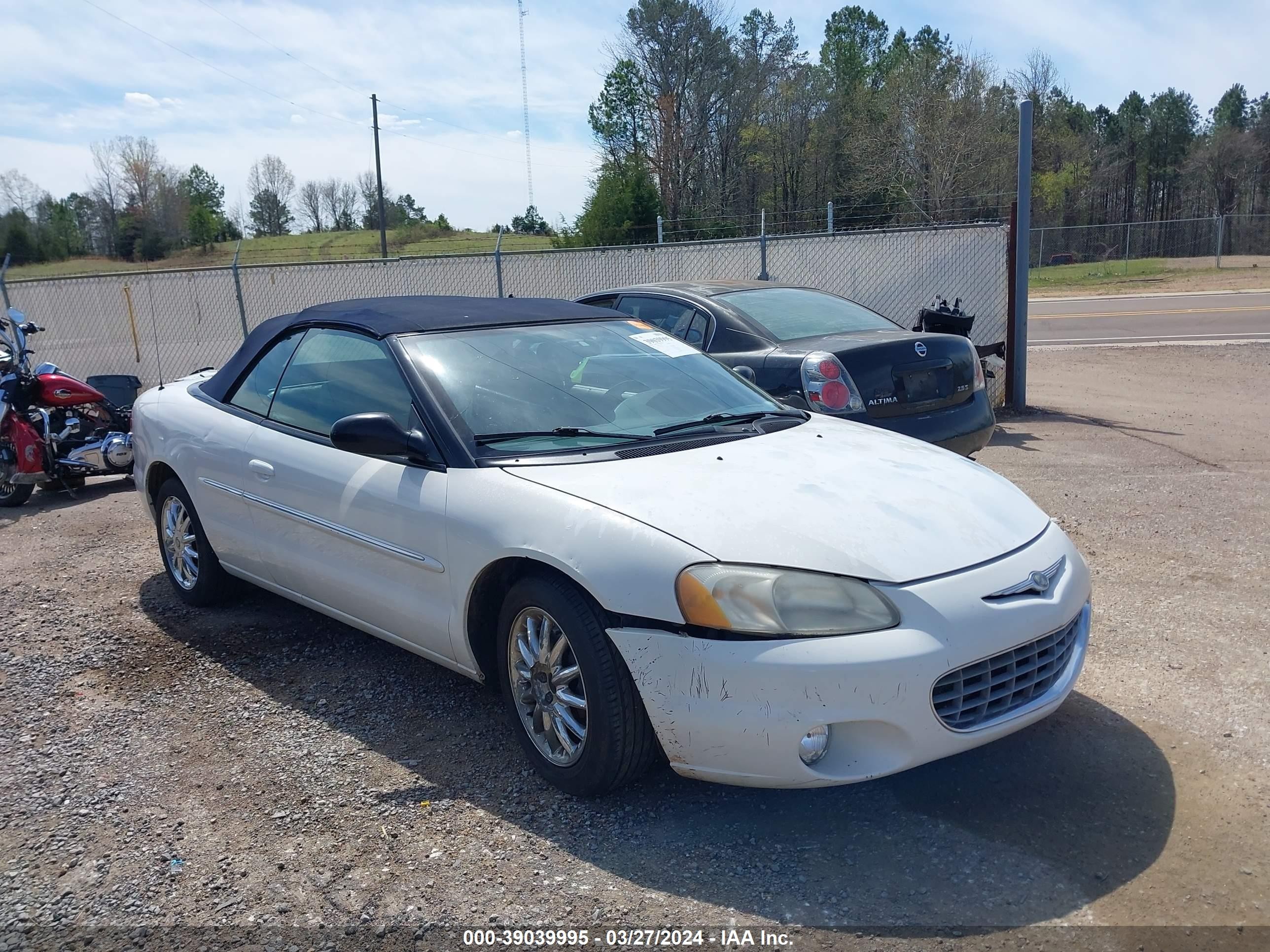 CHRYSLER SEBRING 2002 1c3el65r52n126727