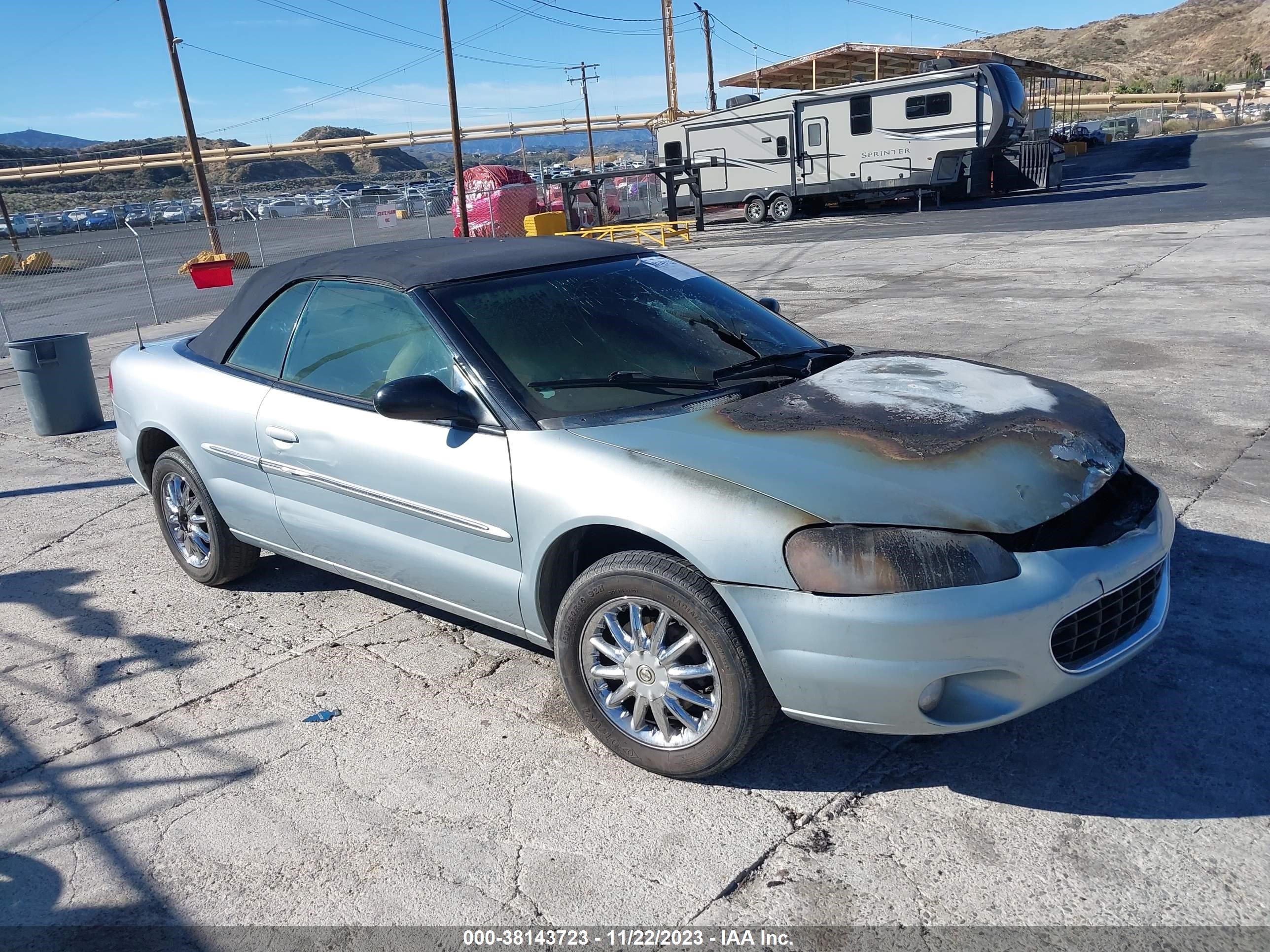 CHRYSLER SEBRING 2002 1c3el65rx2n151543