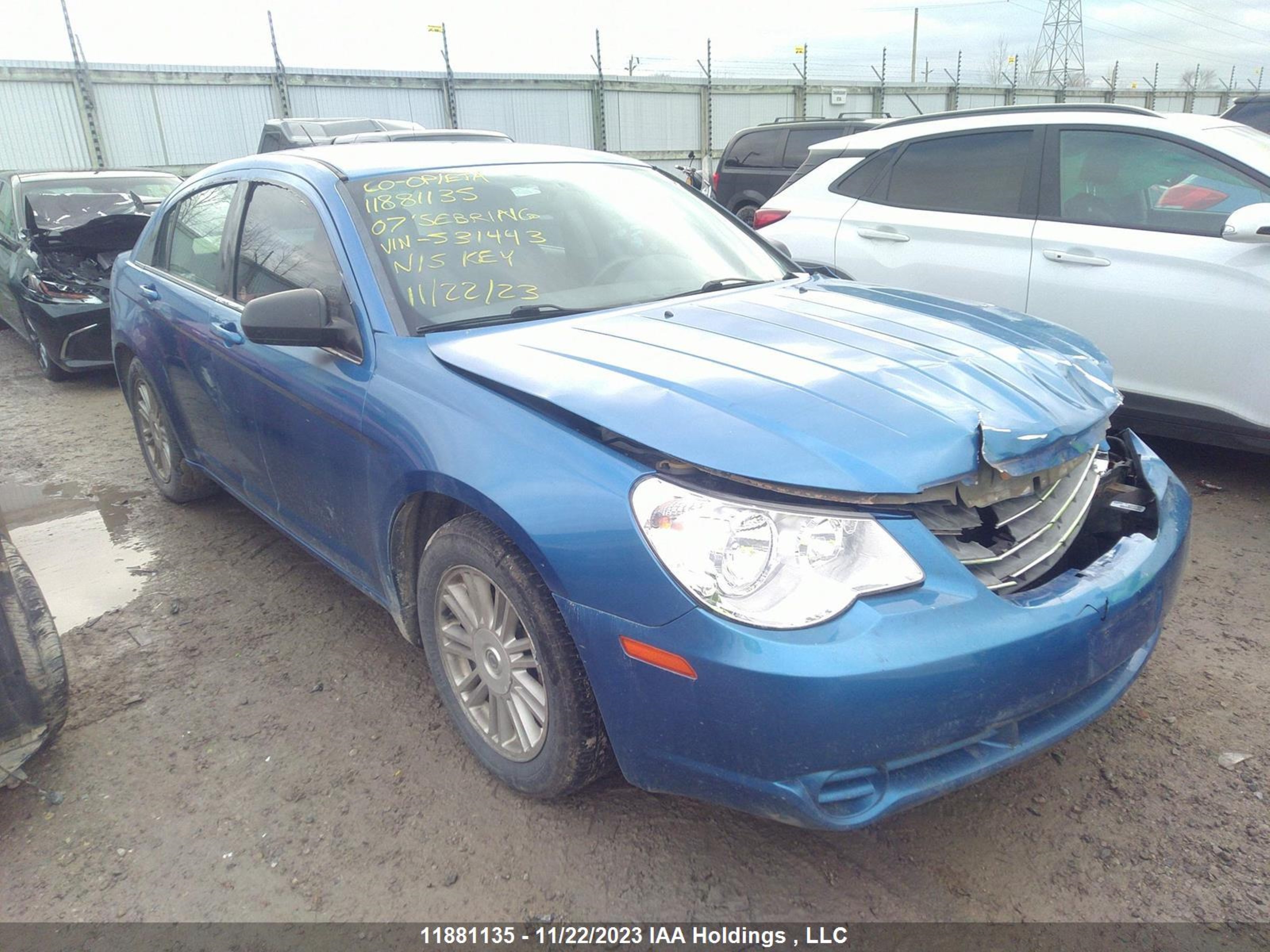 CHRYSLER SEBRING 2007 1c3lc46k57n531443