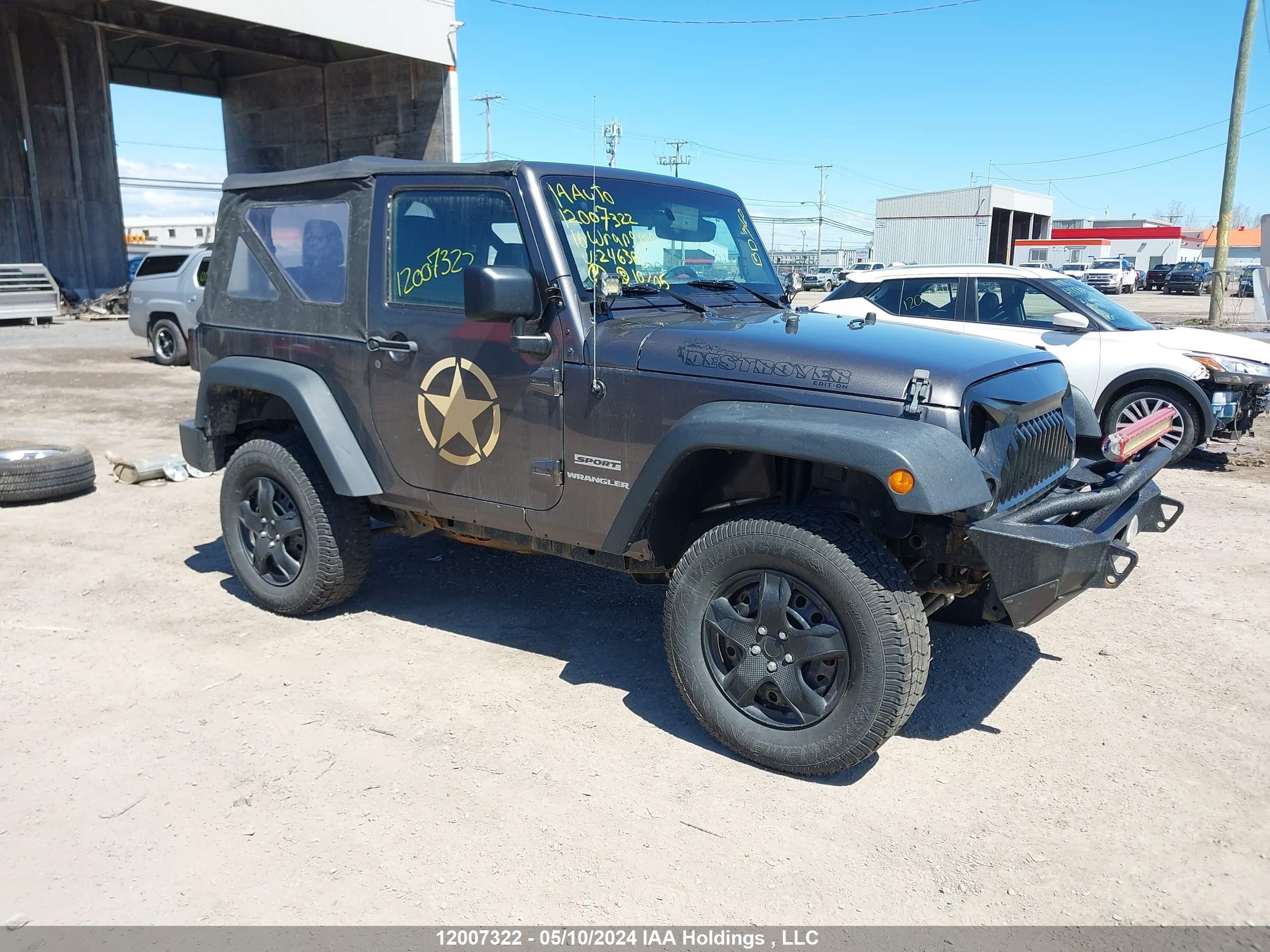 JEEP WRANGLER 2016 1c4ajwag8gl246383