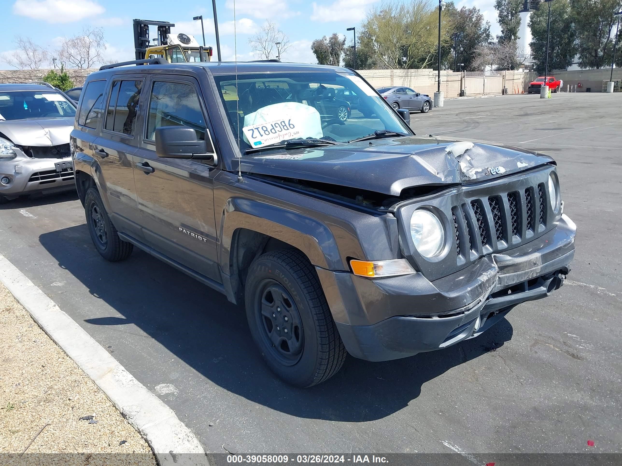 JEEP PATRIOT SP 2016 1c4njpba3gd678178