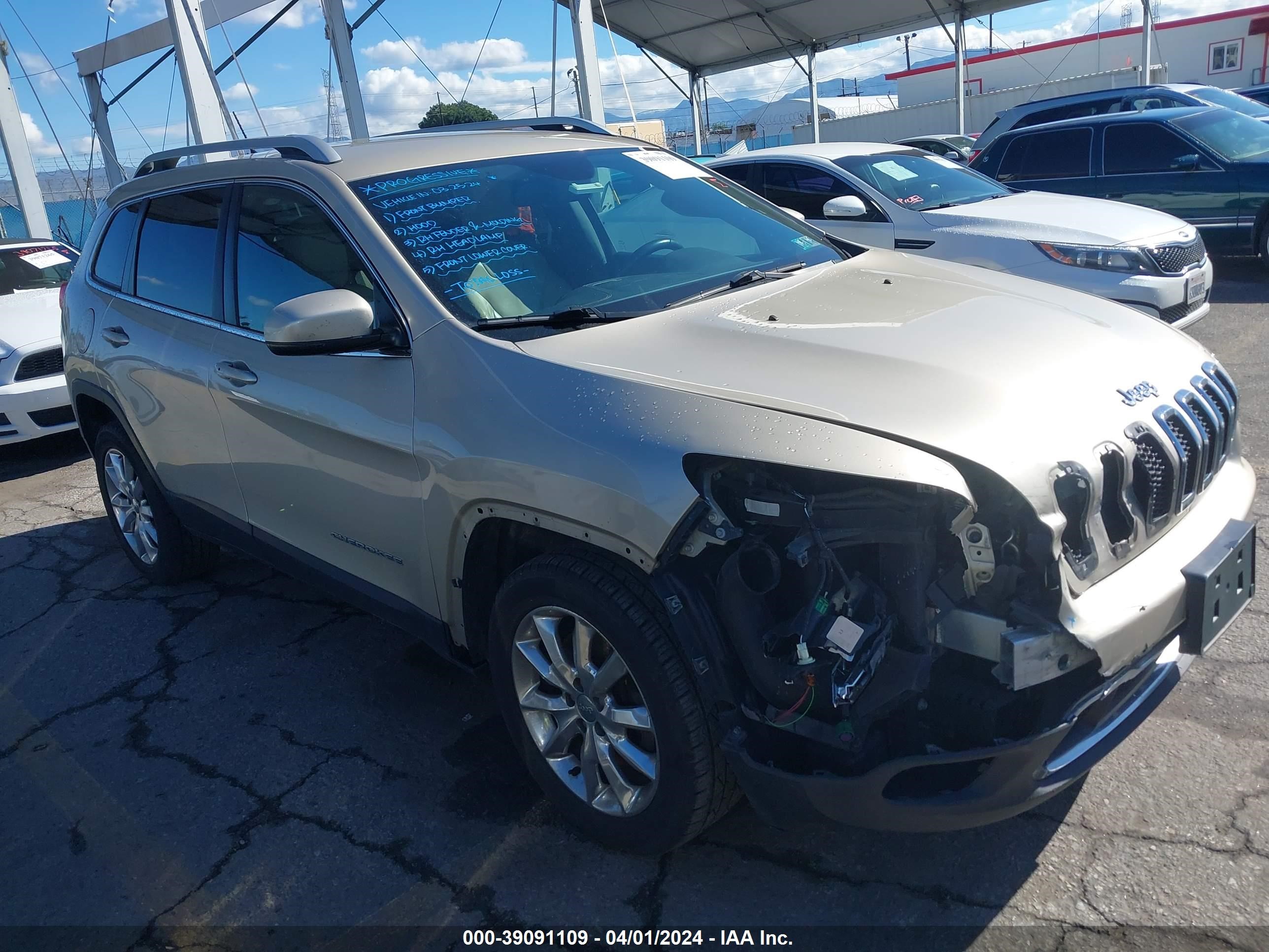 JEEP CHEROKEE 2015 1c4pjlds1fw536115