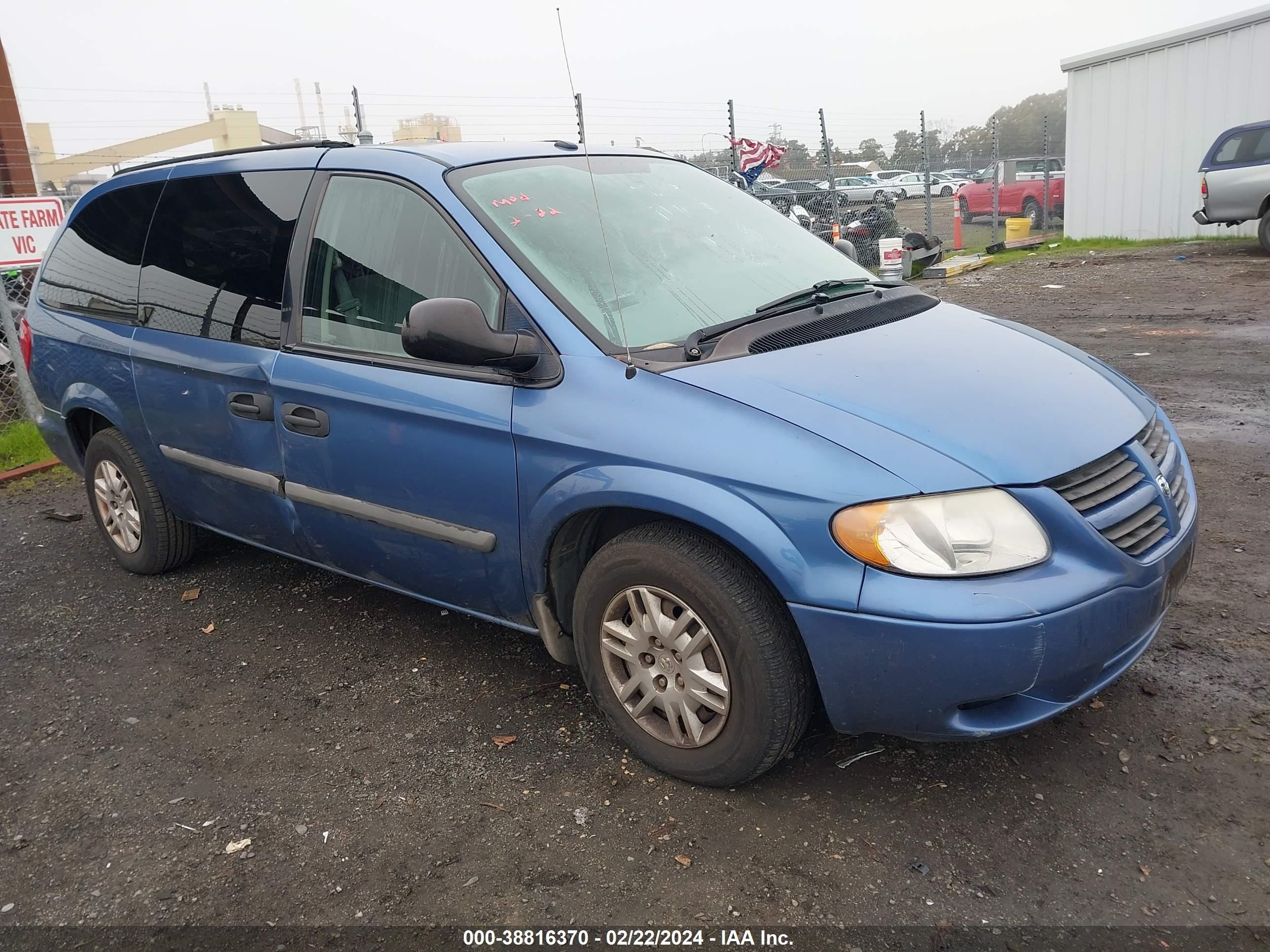 DODGE CARAVAN 2007 1d4gp24r67b212286