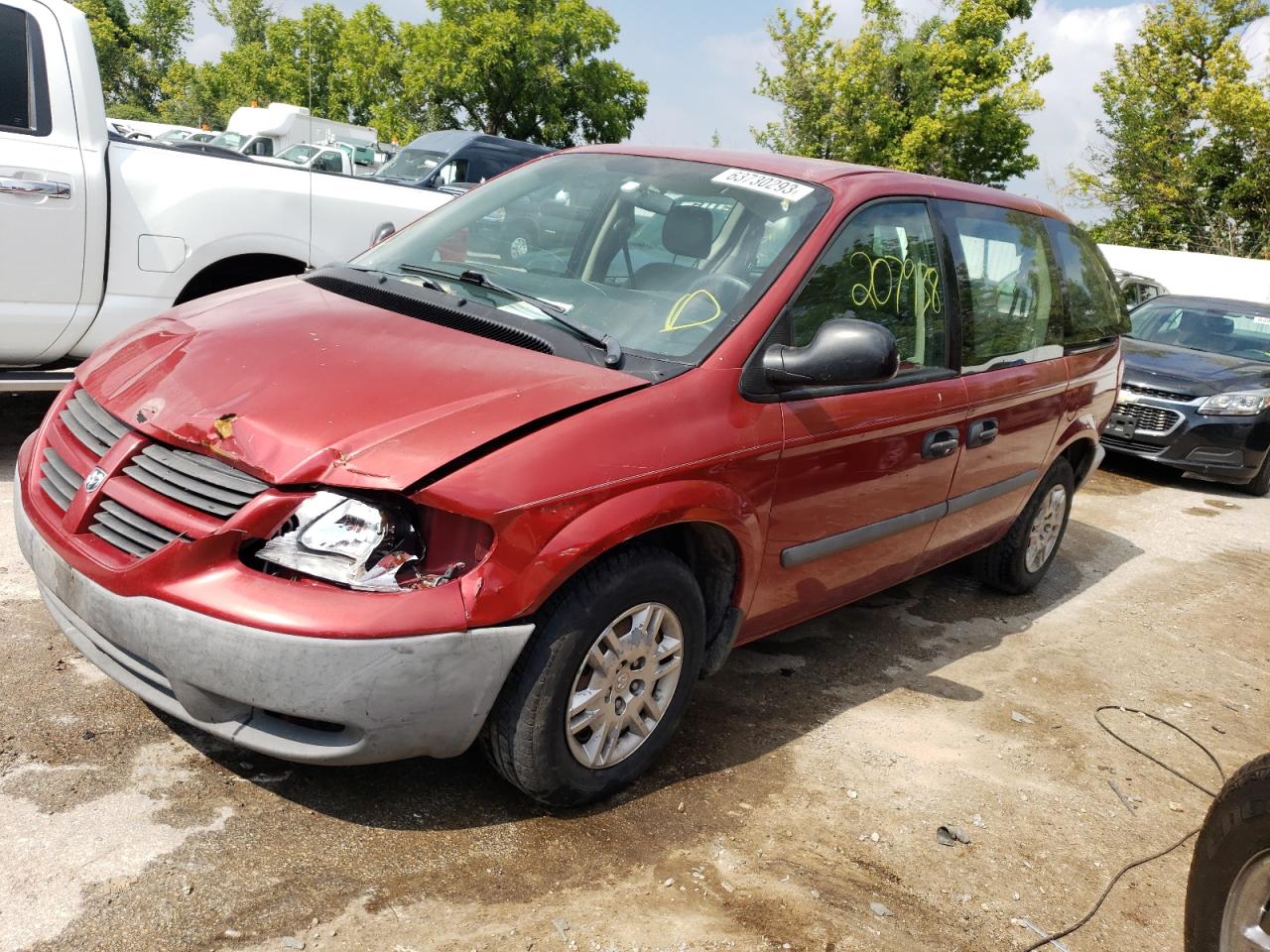 DODGE CARAVAN 2007 1d4gp25b47b222252