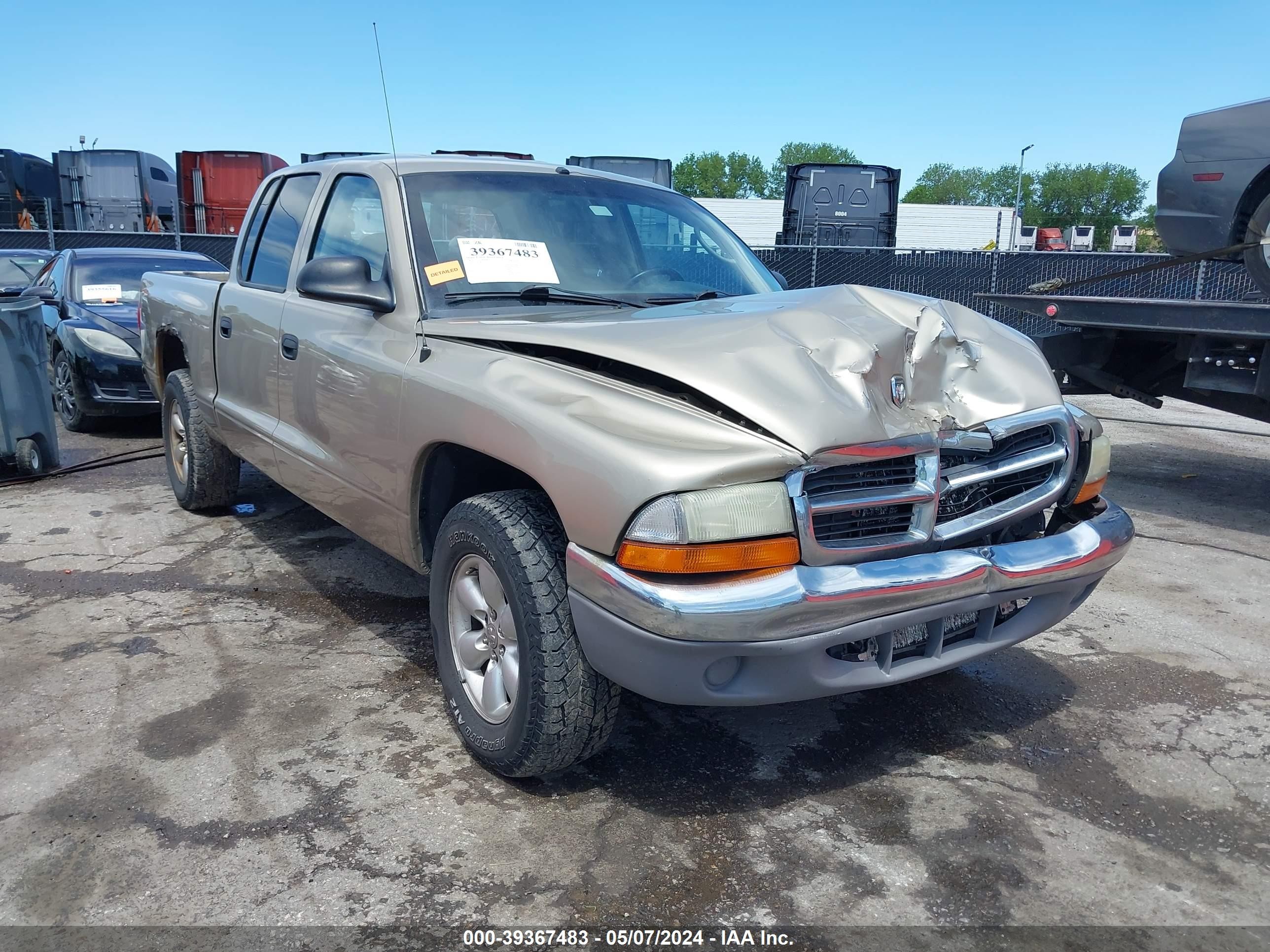 DODGE DAKOTA 2003 1d7hl48x73s332745