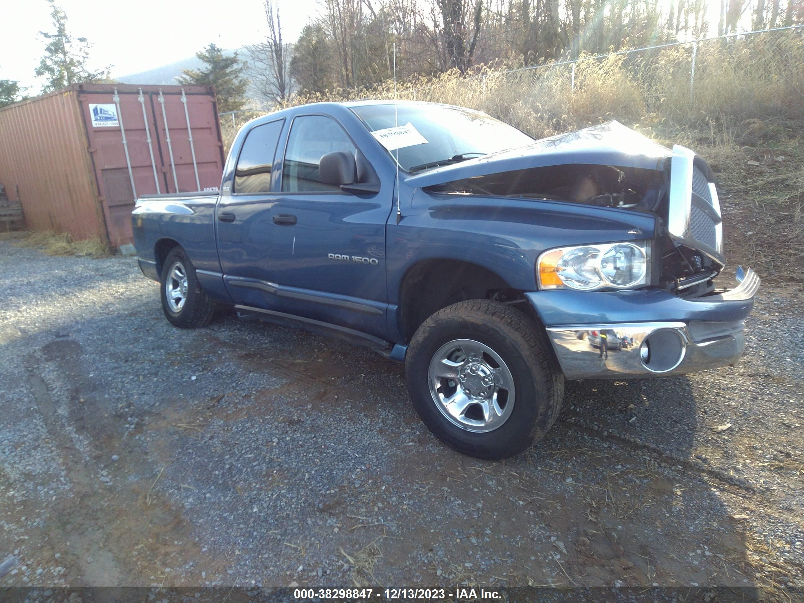 DODGE RAM 2002 1d7hu18n62s705170