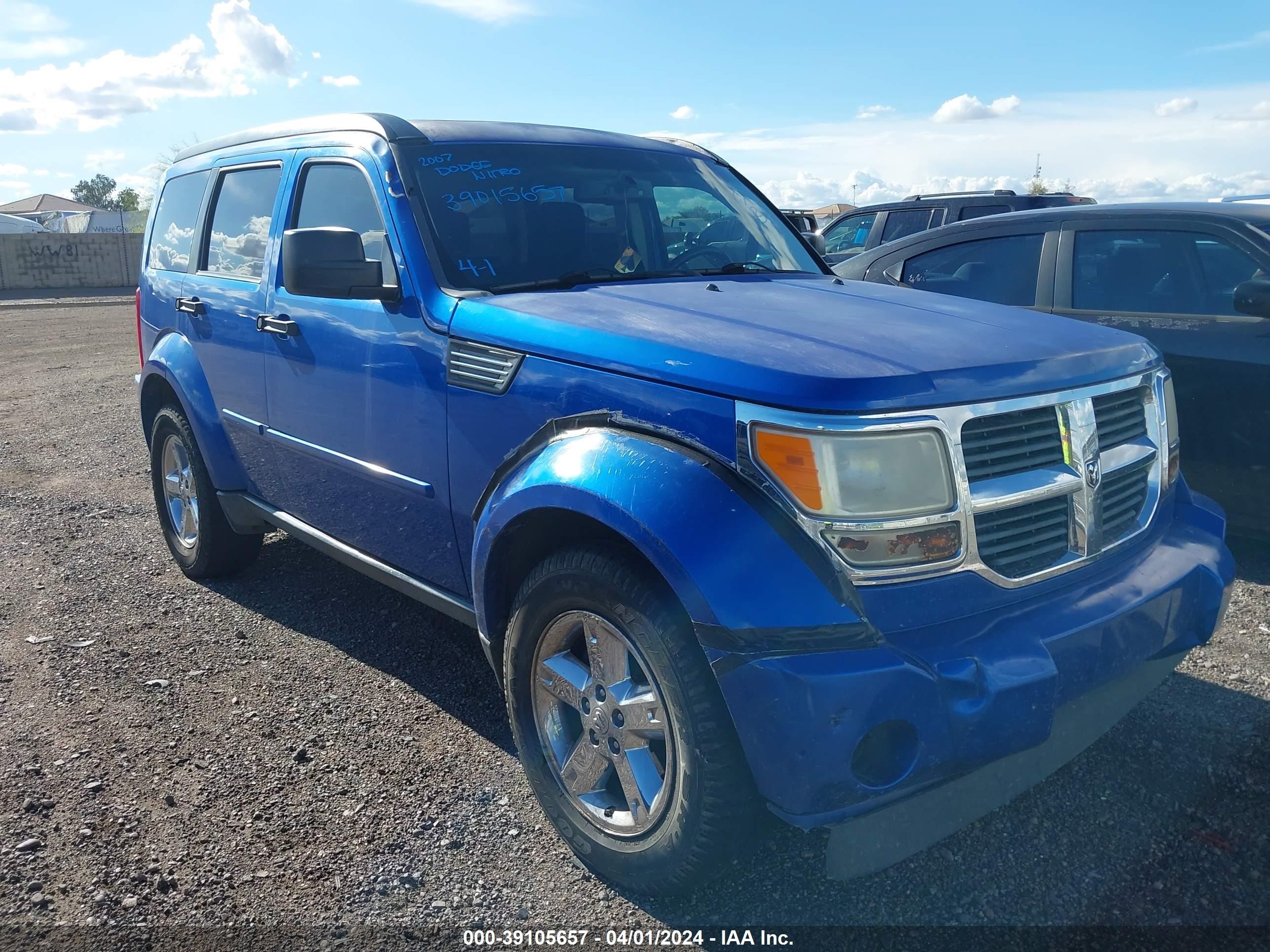 DODGE NITRO 2007 1d8gt58k27w587402