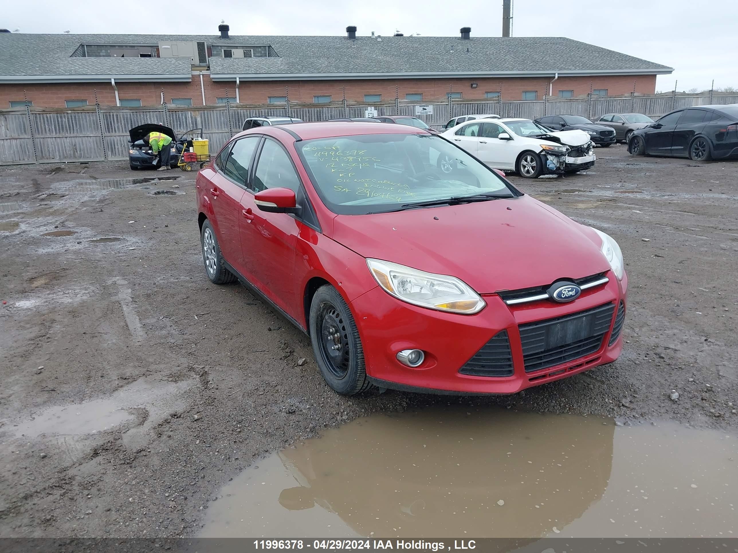 FORD FOCUS 2012 1fahp3f22cl438956