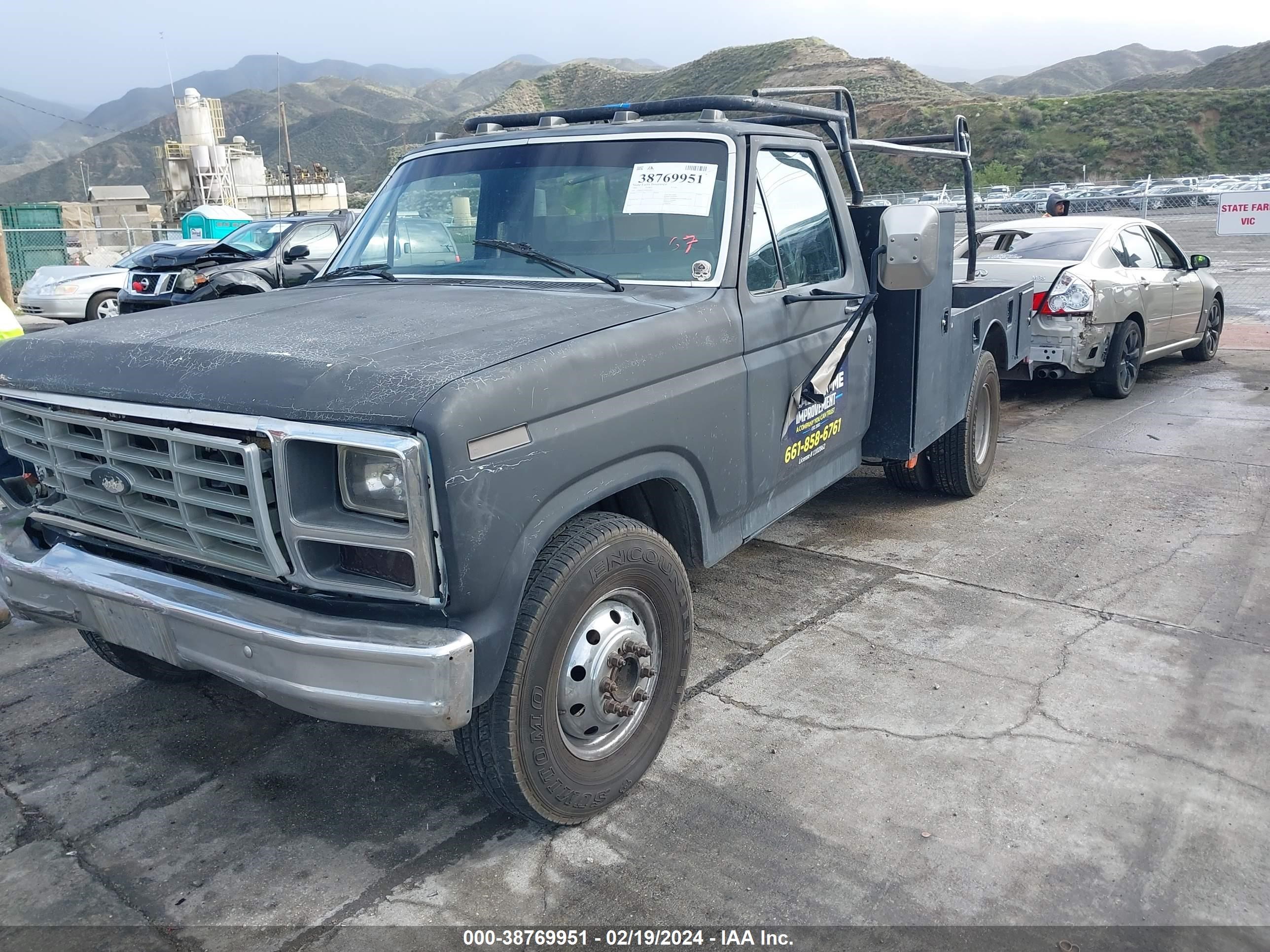 FORD F350 1985 1fdkf3711fpa76037