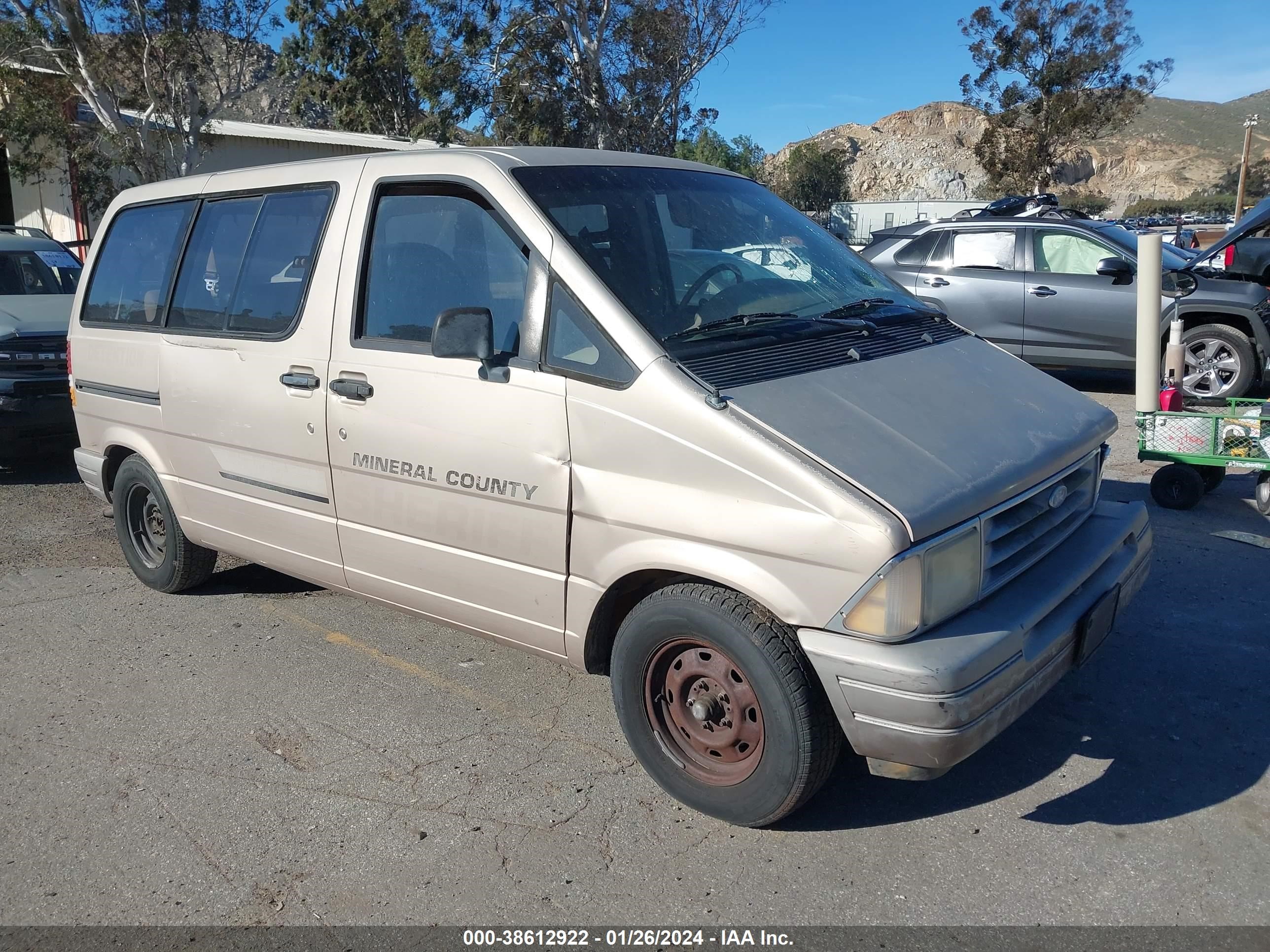 FORD AEROSTAR 1993 1fmca11uxpzb41905