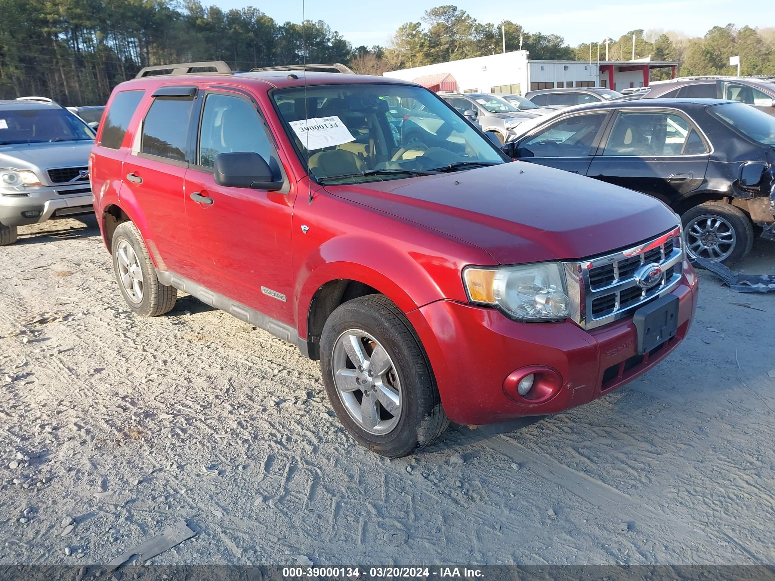 FORD ESCAPE 2008 1fmcu03138kb33725