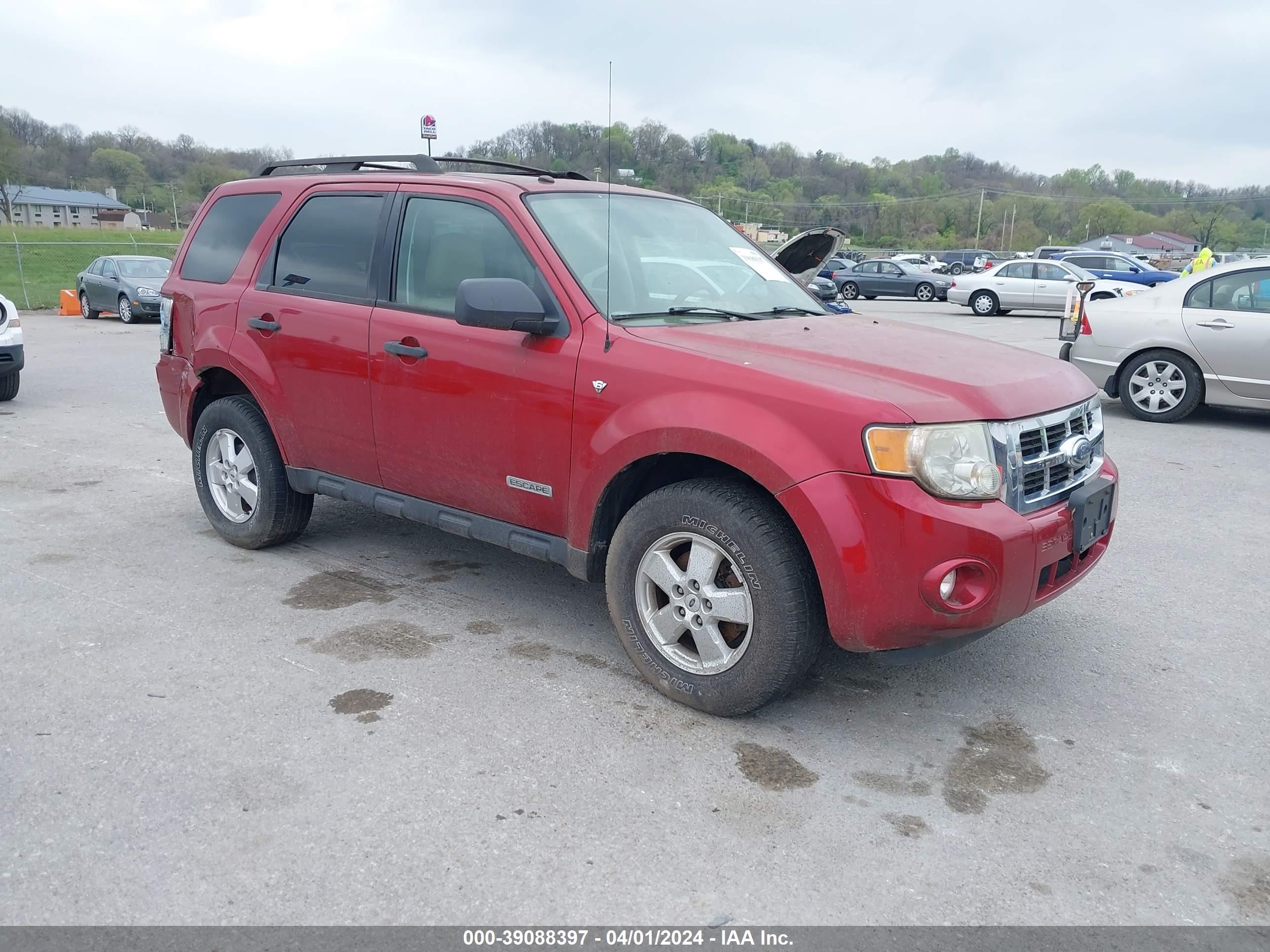 FORD ESCAPE 2008 1fmcu03198ka81856