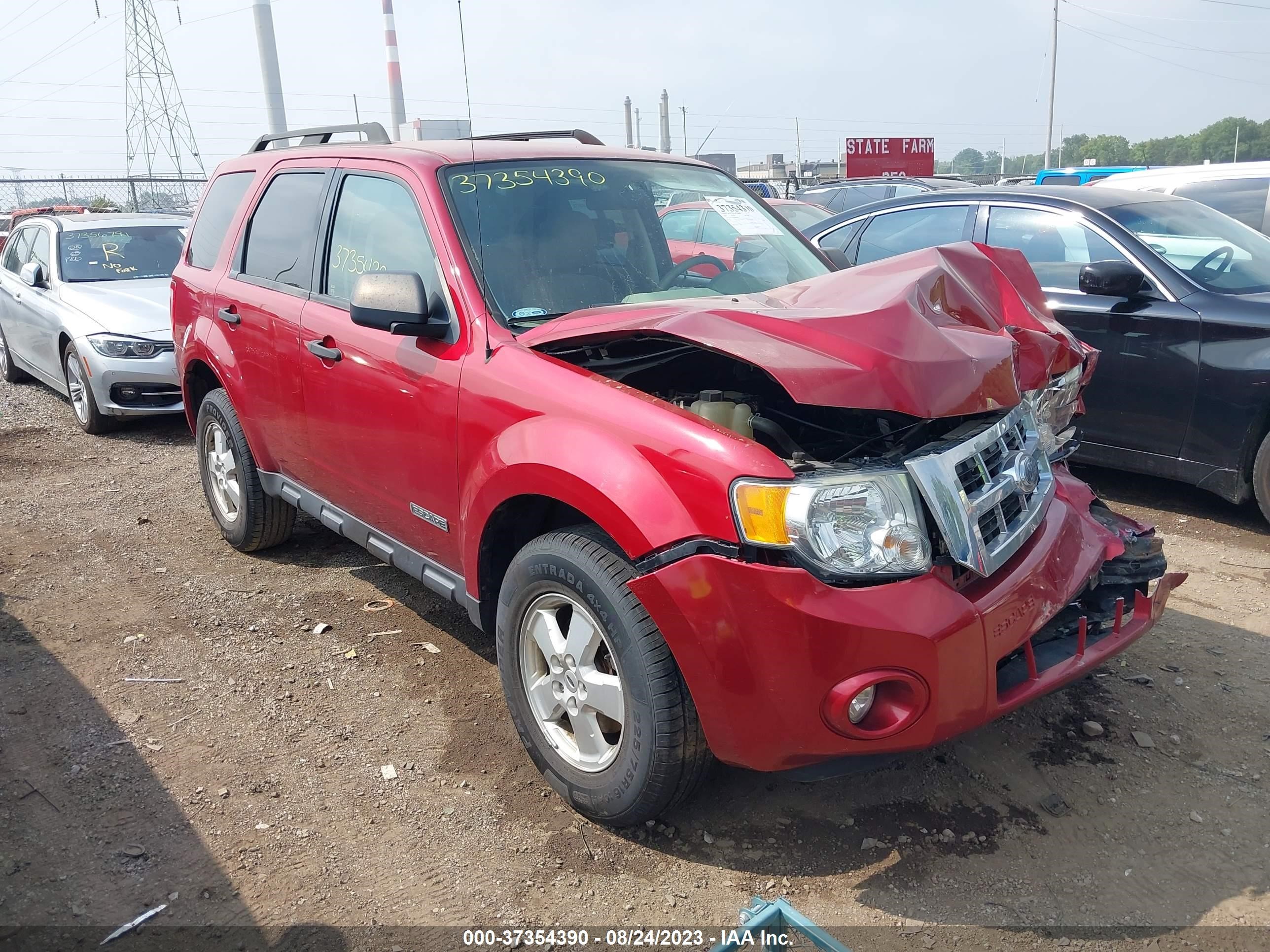 FORD ESCAPE 2008 1fmcu03z08kb49242