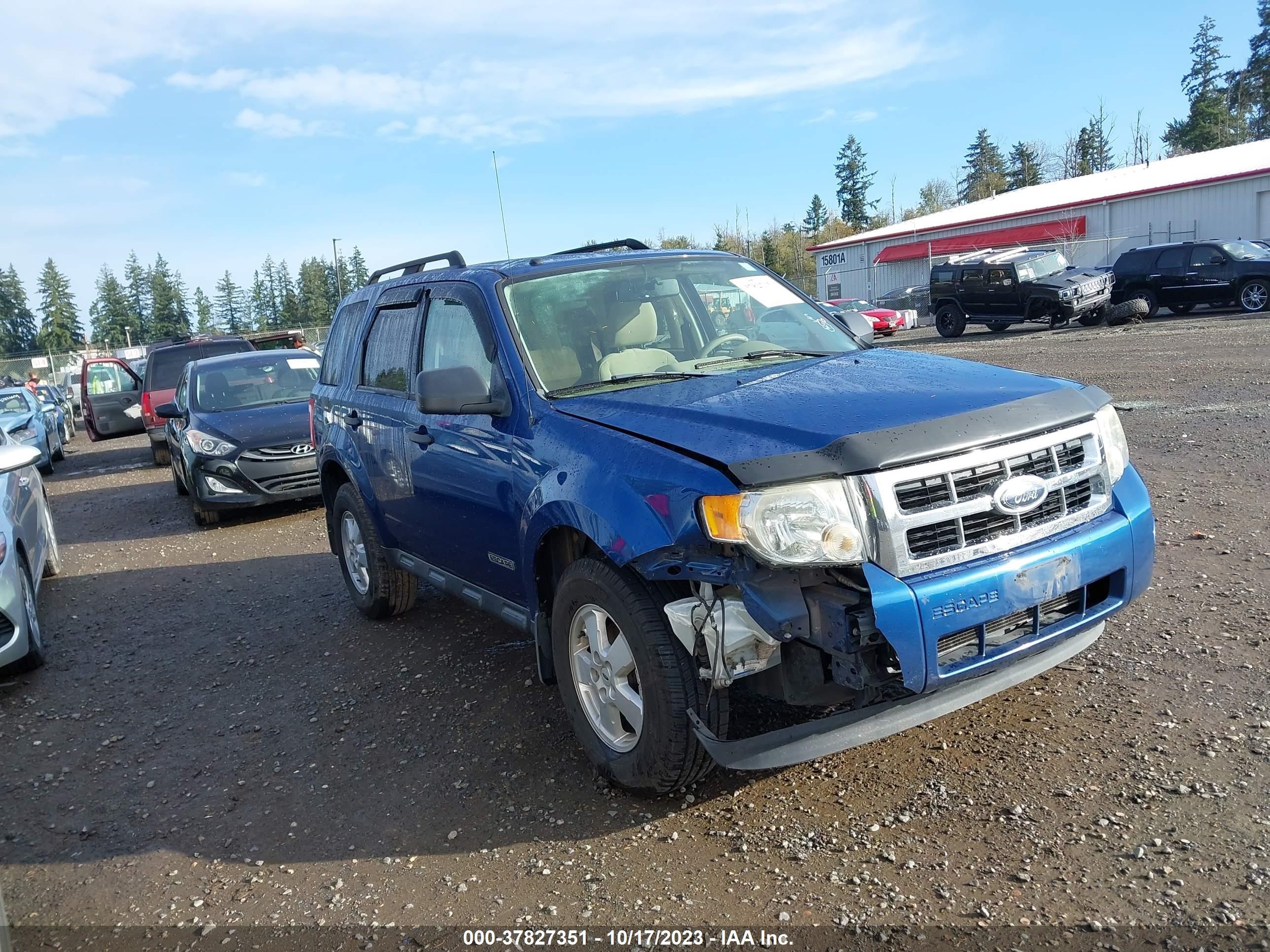 FORD ESCAPE 2008 1fmcu03z78ke31359