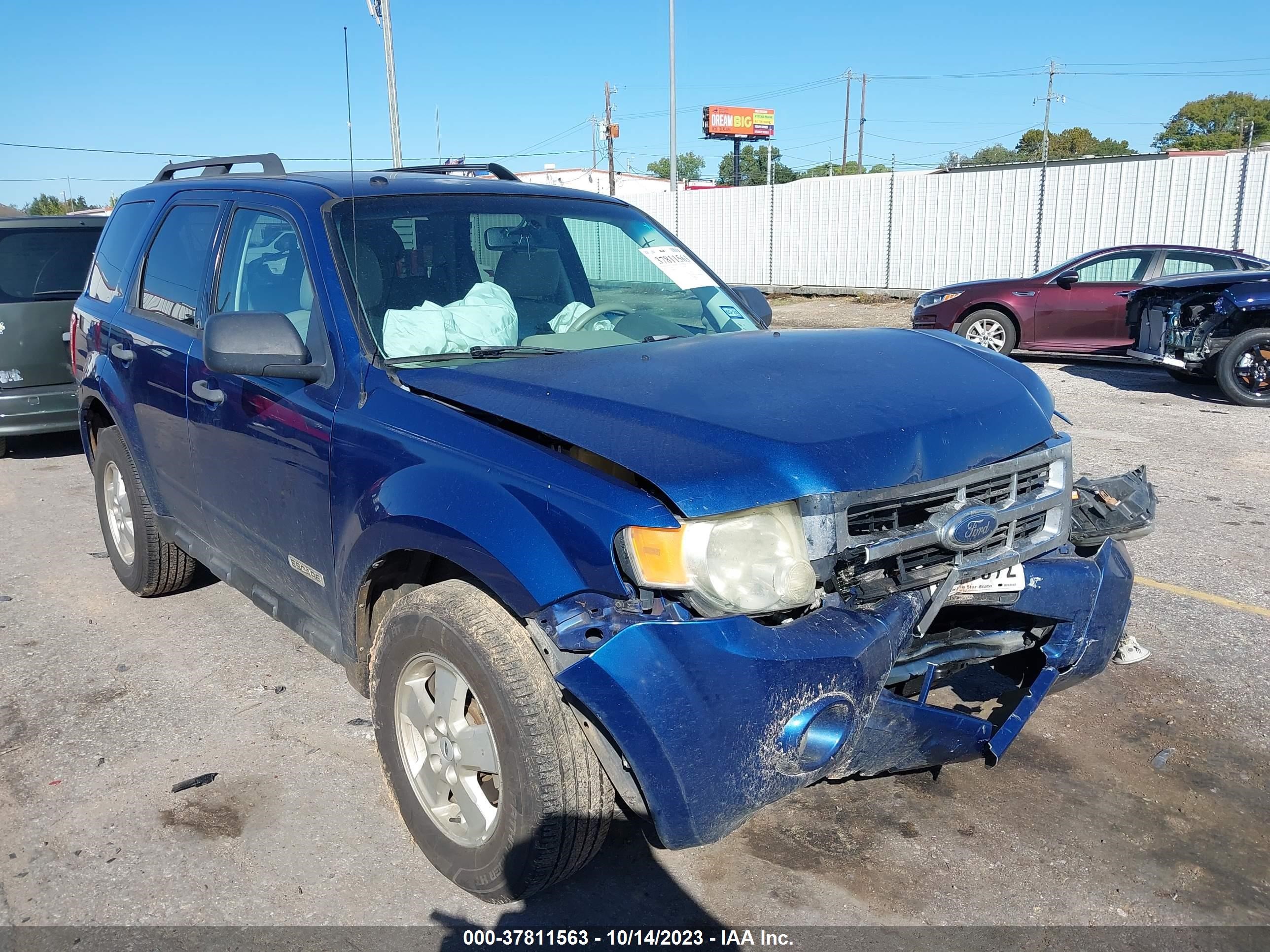 FORD ESCAPE 2008 1fmcu03z98ke49636