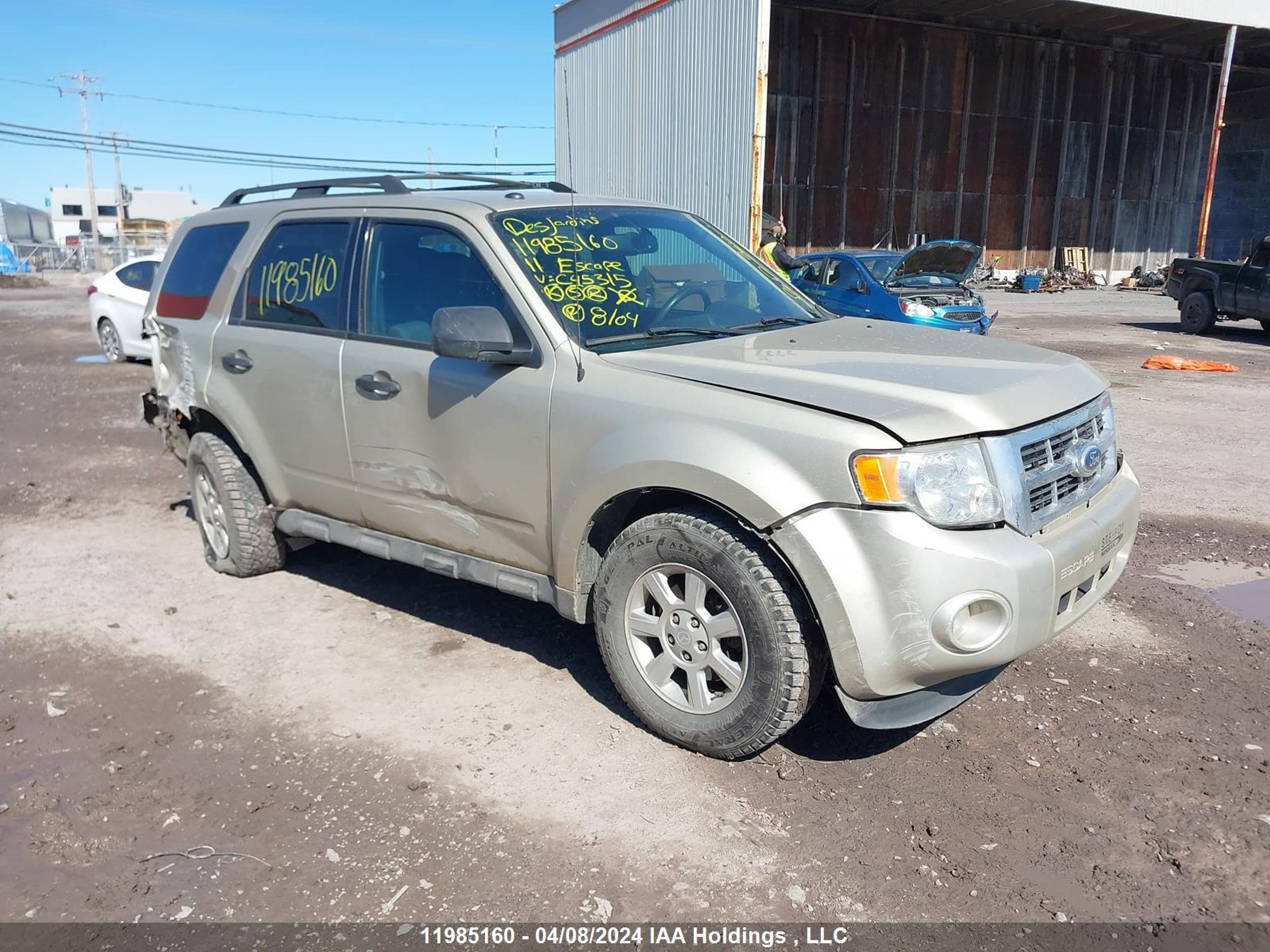 FORD ESCAPE 2011 1fmcu0d74bkc45315