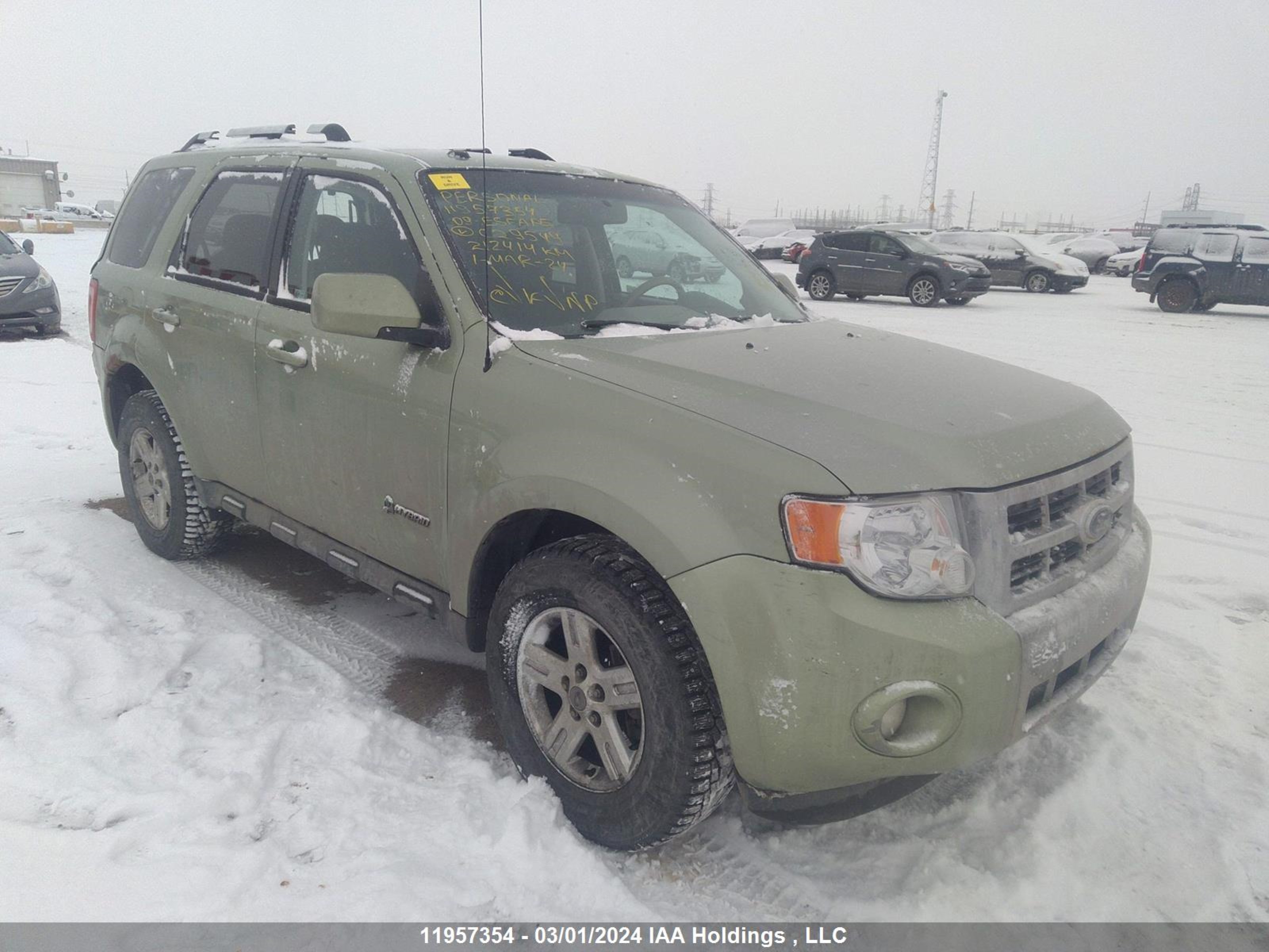 FORD ESCAPE 2009 1fmcu59389kc29549