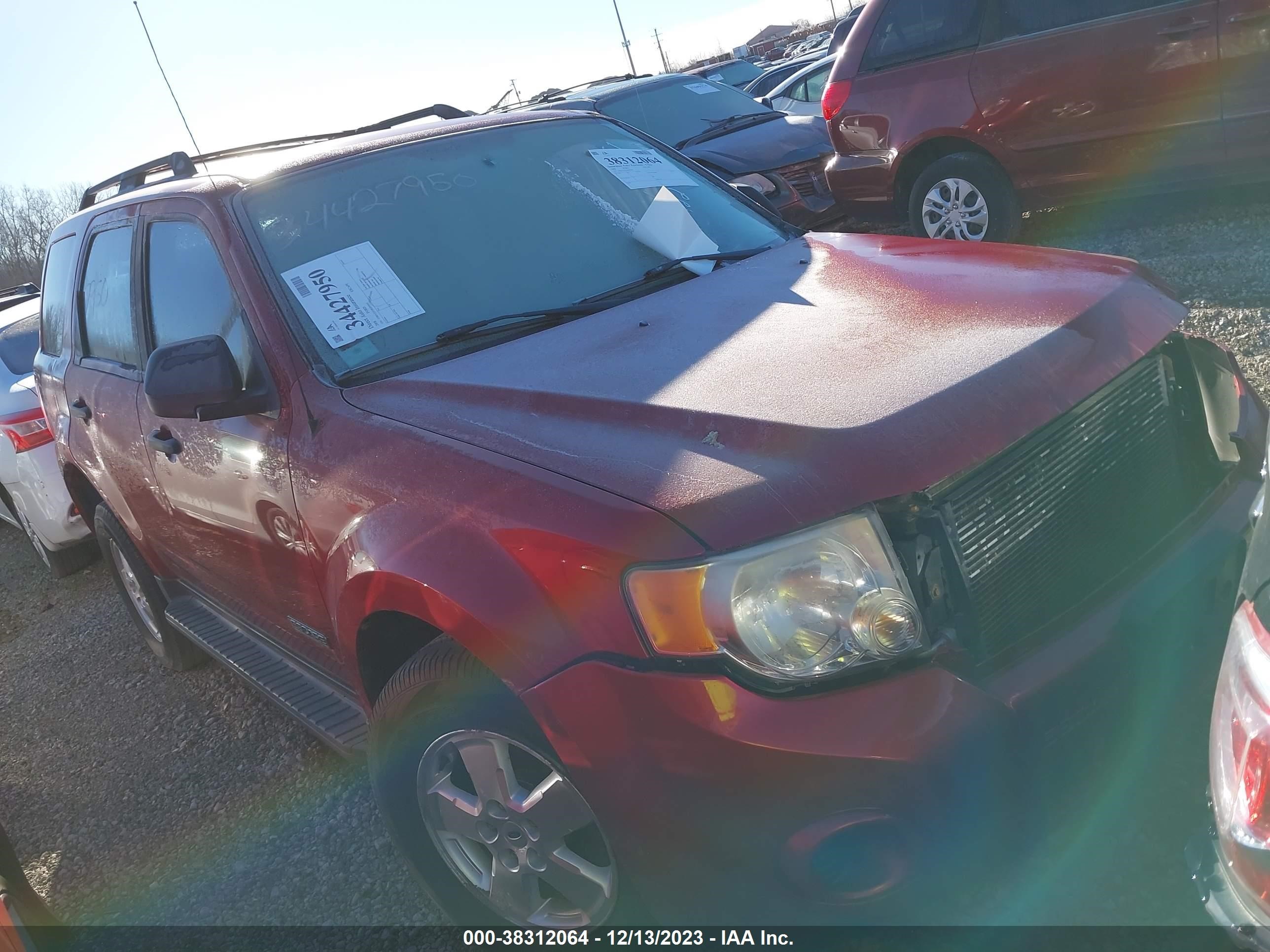 FORD ESCAPE 2008 1fmcu92z18kb93692