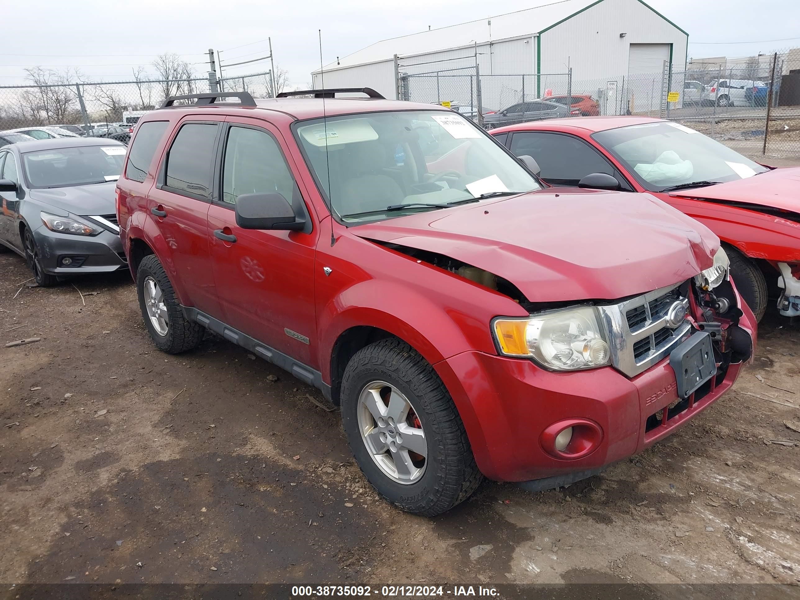 FORD ESCAPE 2008 1fmcu93108kc19126