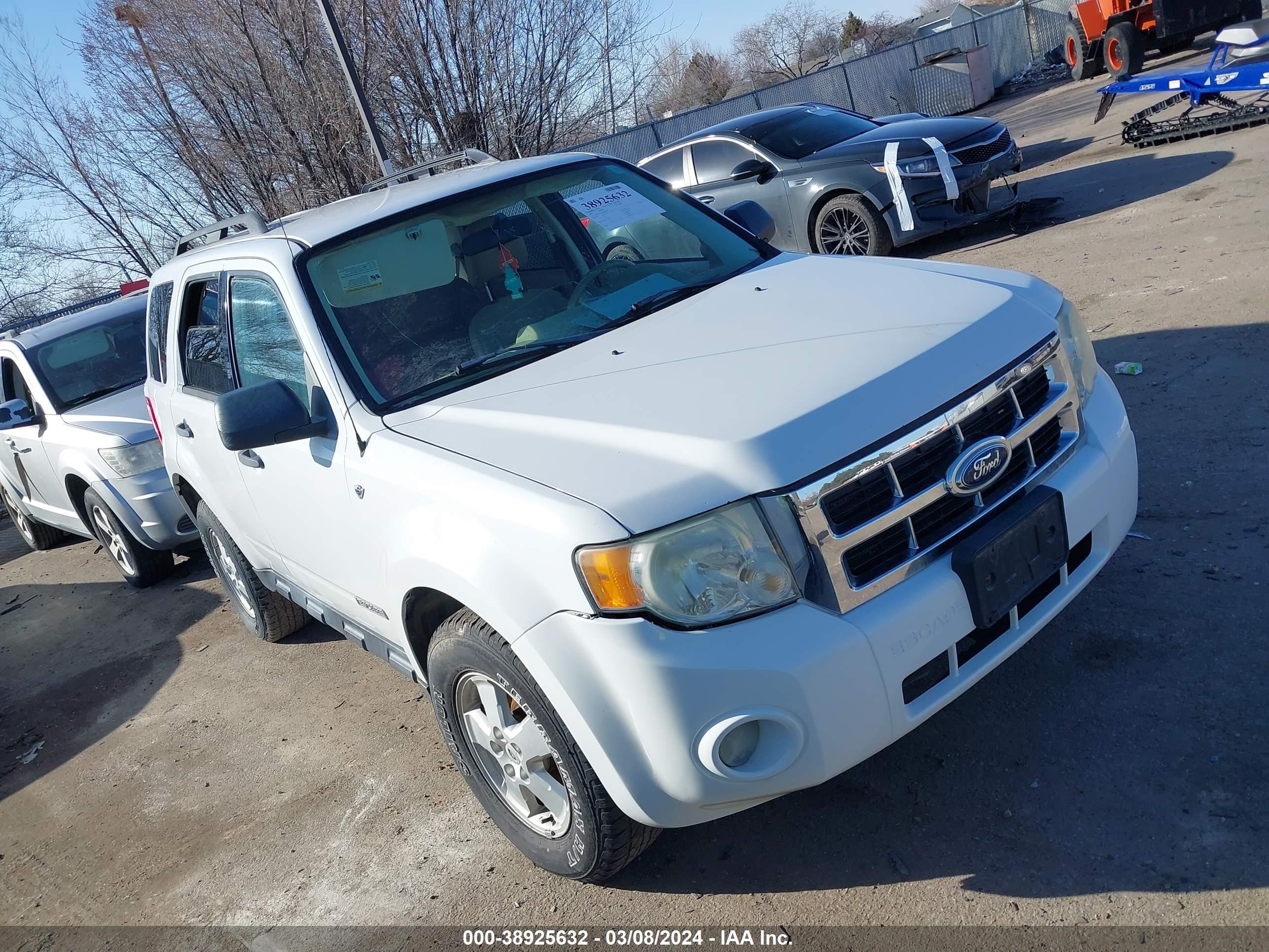 FORD ESCAPE 2008 1fmcu93198kb68502