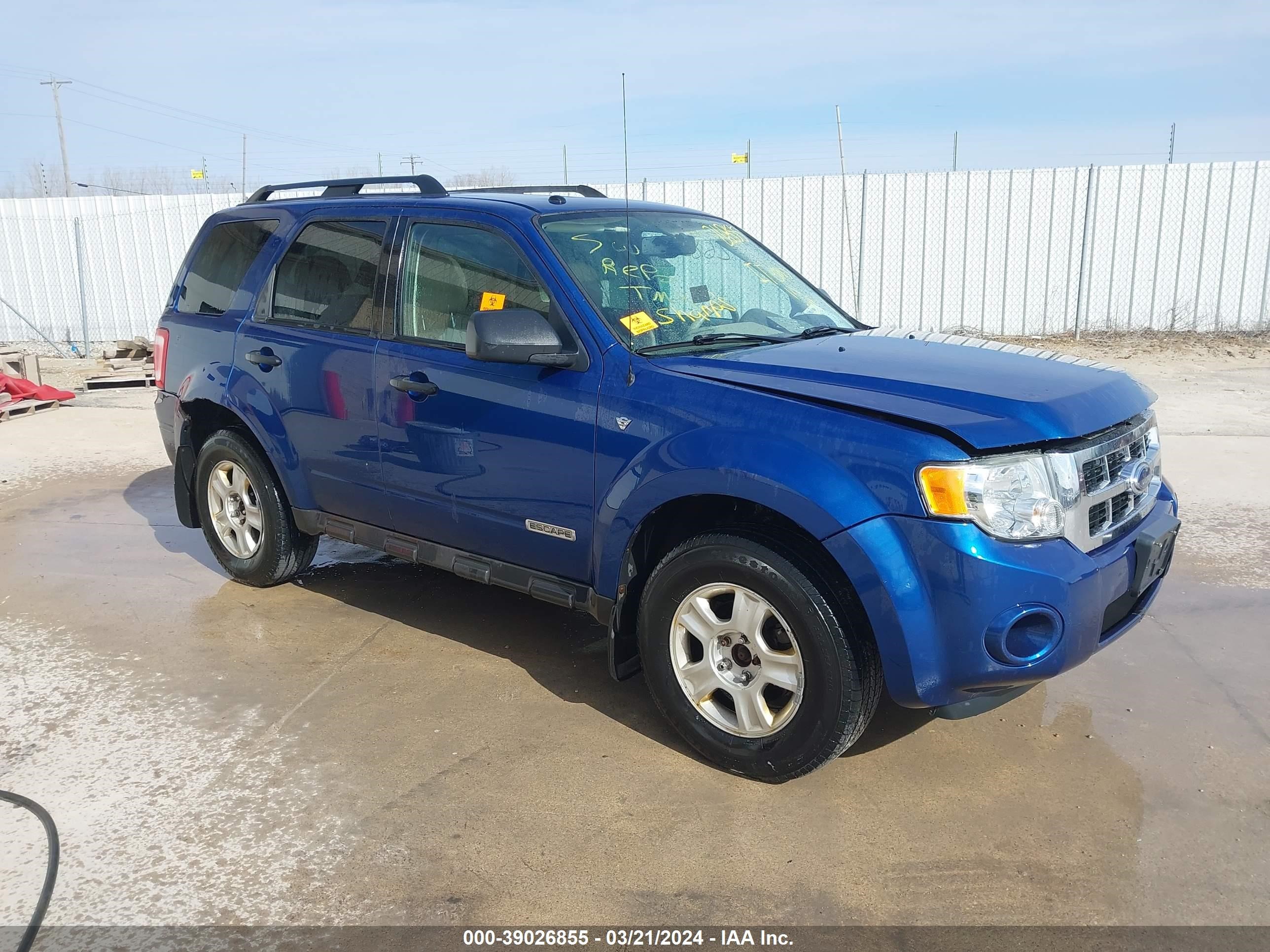 FORD ESCAPE 2008 1fmcu93198kc08707