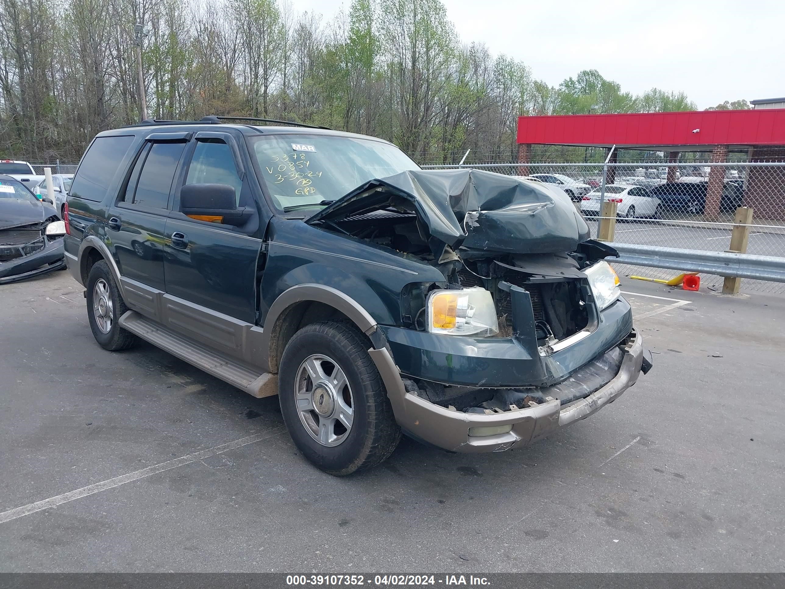 FORD EXPEDITION 2003 1fmfu18l23lc60854