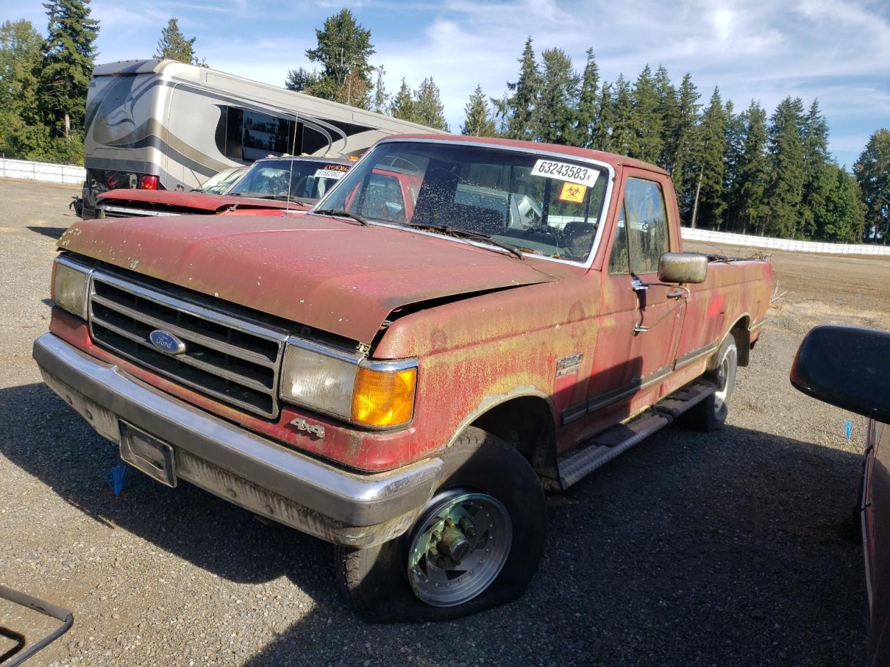 FORD F250 1989 1ftef26h8kpa20519