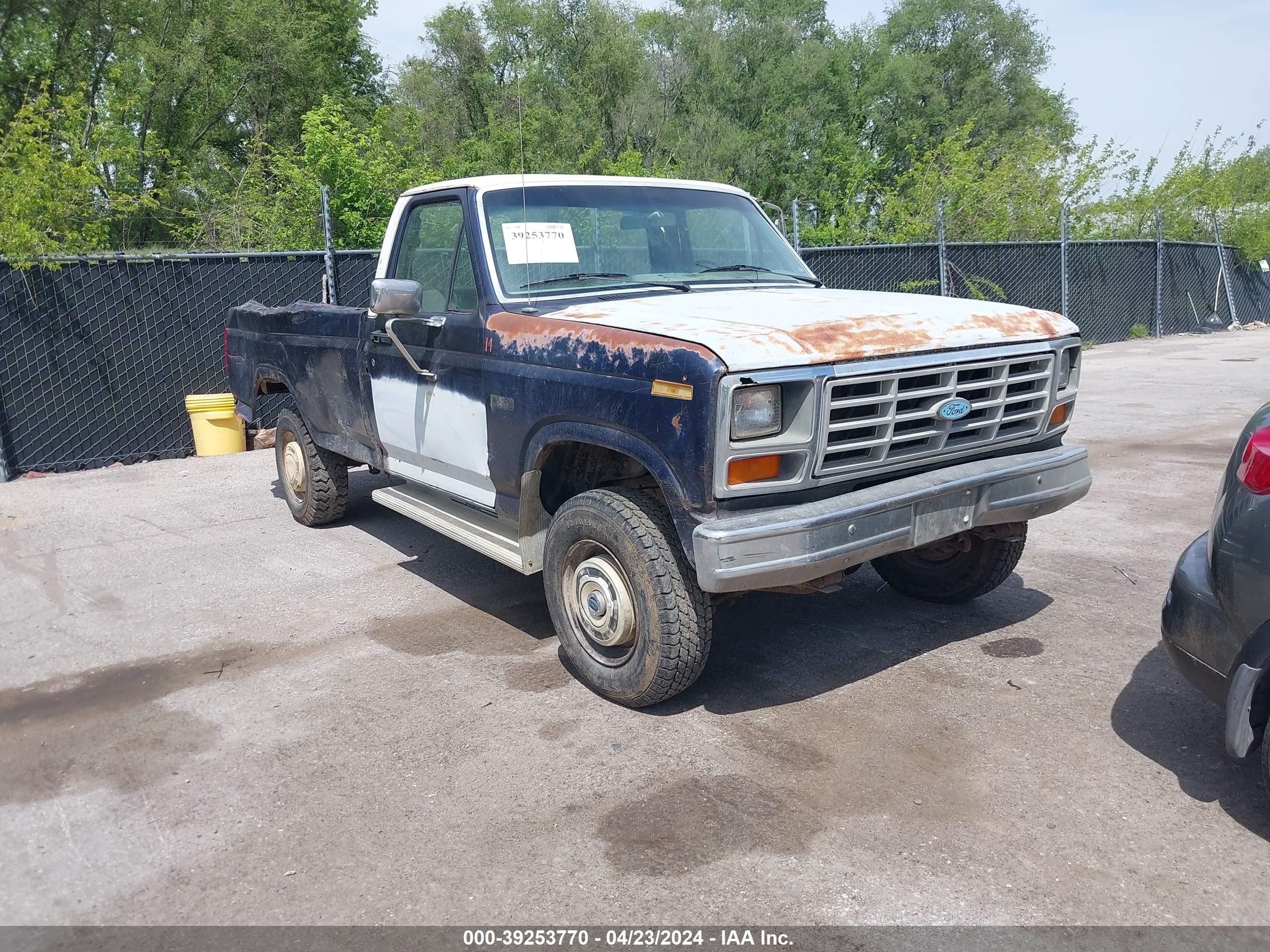 FORD F250 1985 1ftef26y7fna55120