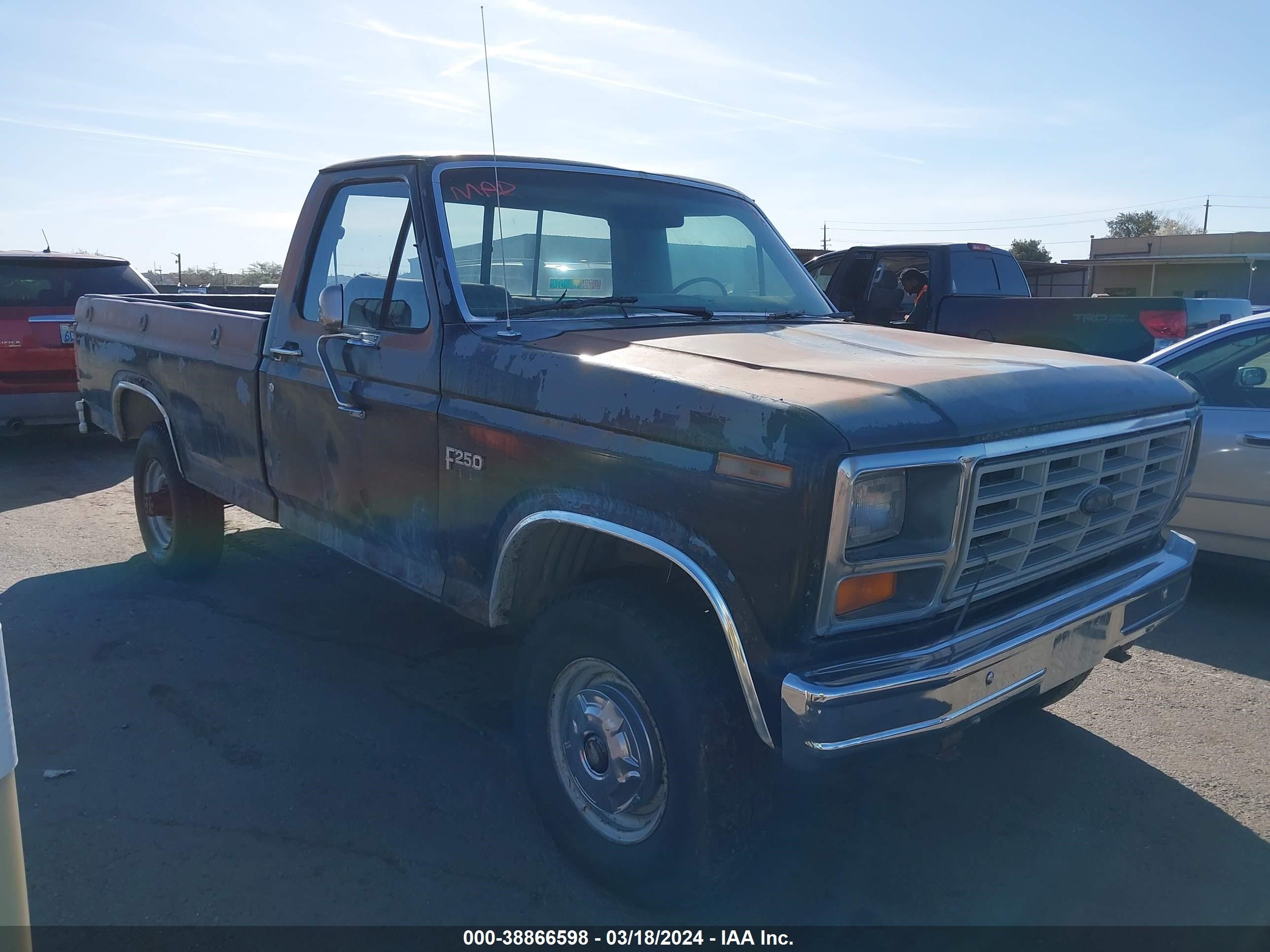 FORD F250 1986 1fthf2616gpa19263